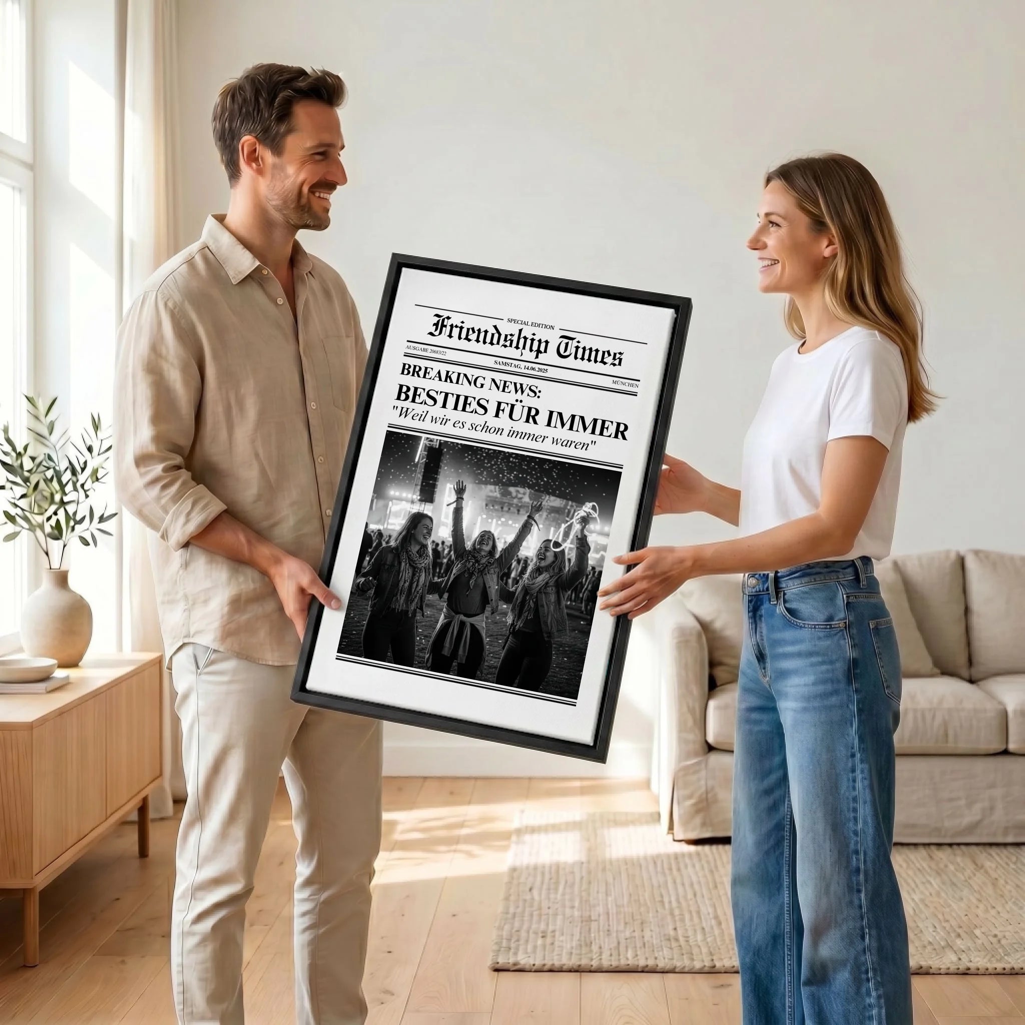Paar mit Leinwand 23 canvas black