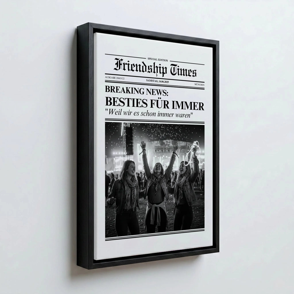 Perspektive Wand 23 black frame canvas