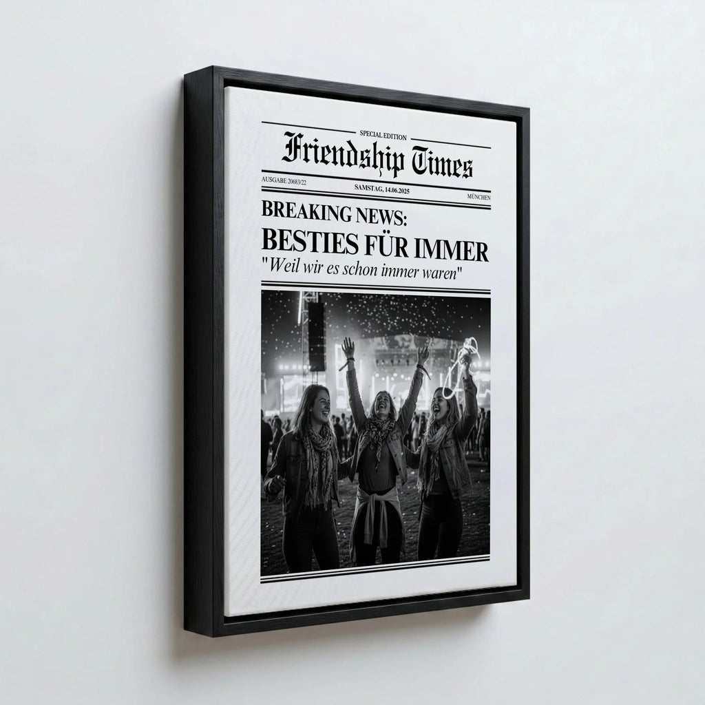 Perspektive Wand 34 black frame canvas