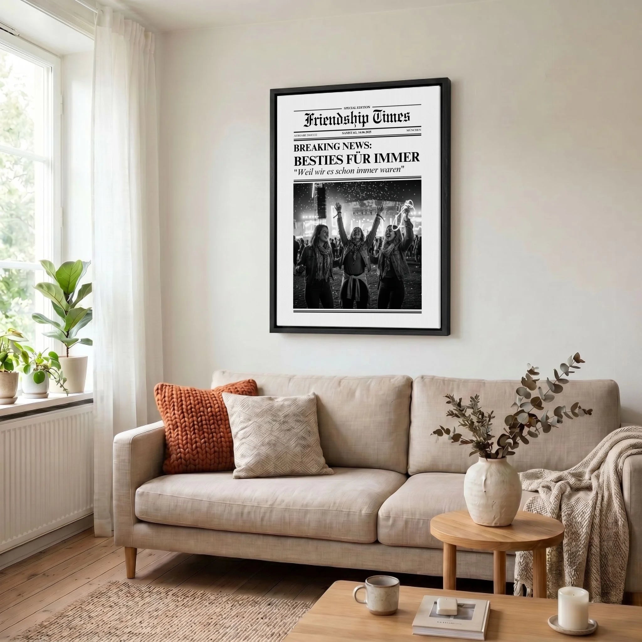Leinwand Wohnzimmer 34 black