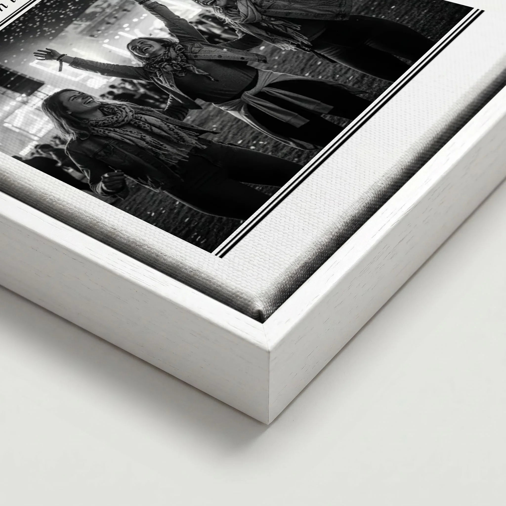 Leinwand Close Up framed weiss