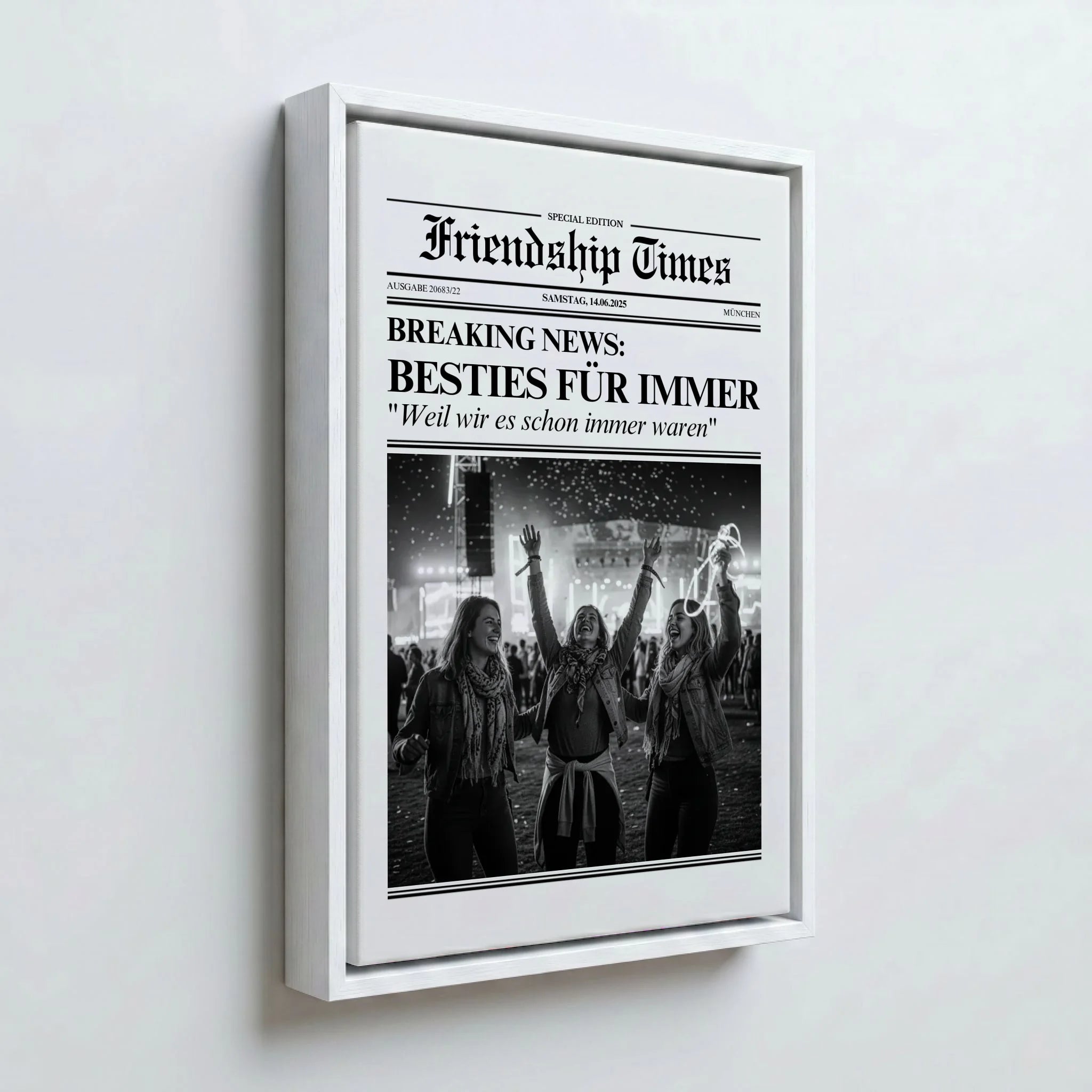 Perspektive Wand 23weiss frame canvas