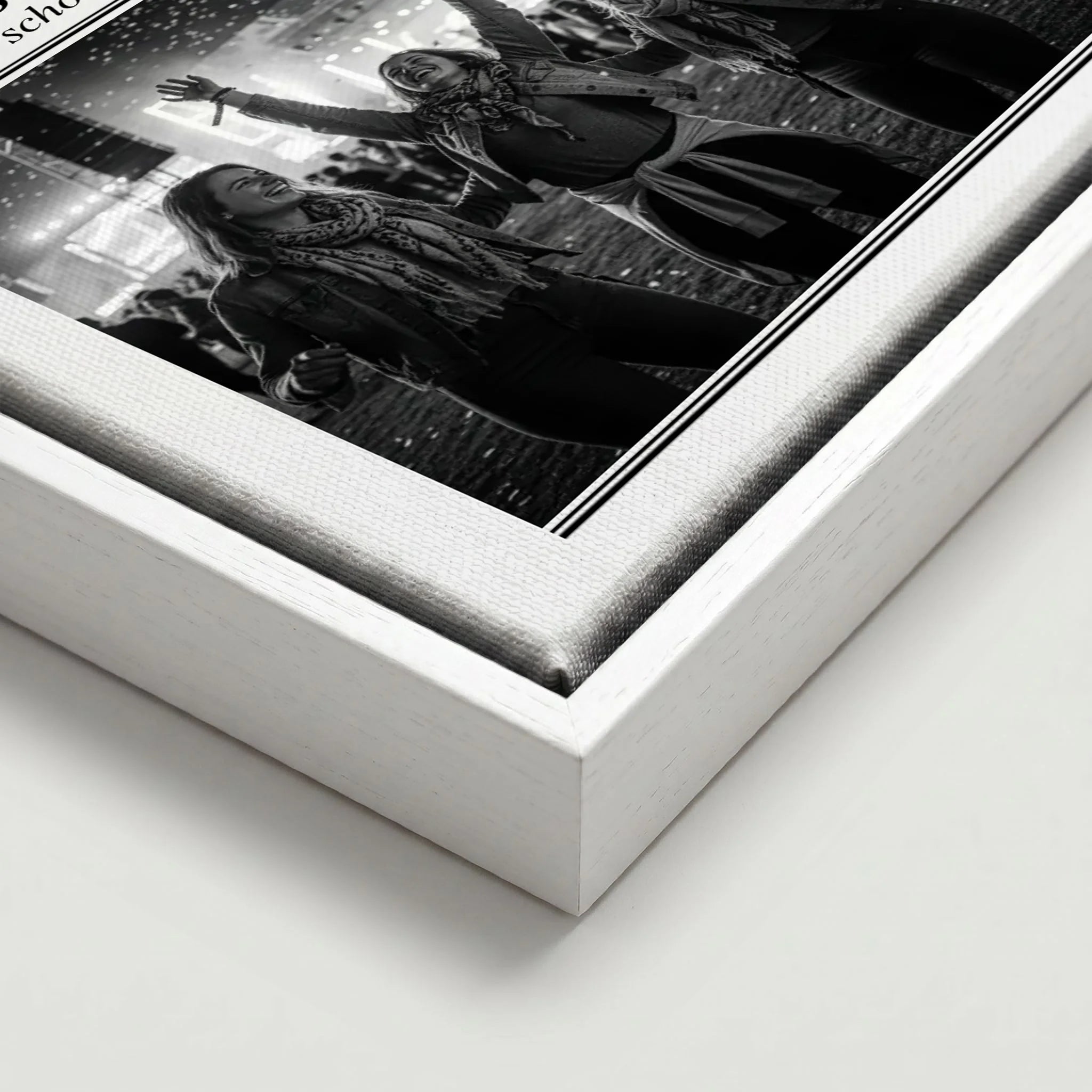 Leinwand Close Up framed weiss