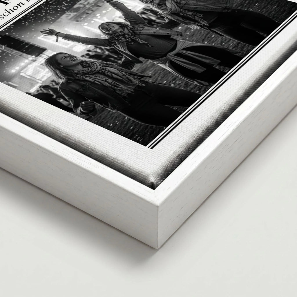 Leinwand Close Up framed weiss