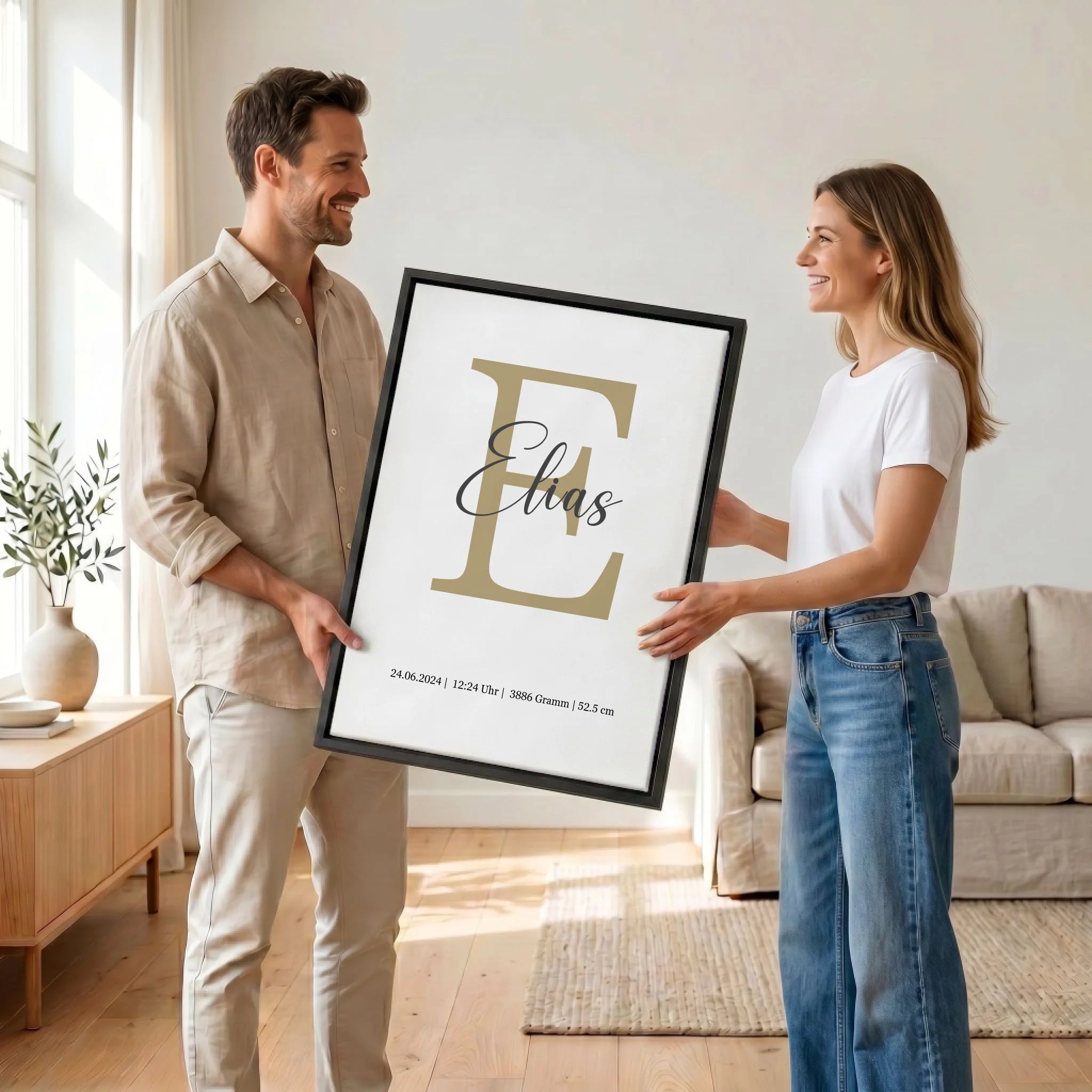 Paar mit Leinwand 34 canvas black