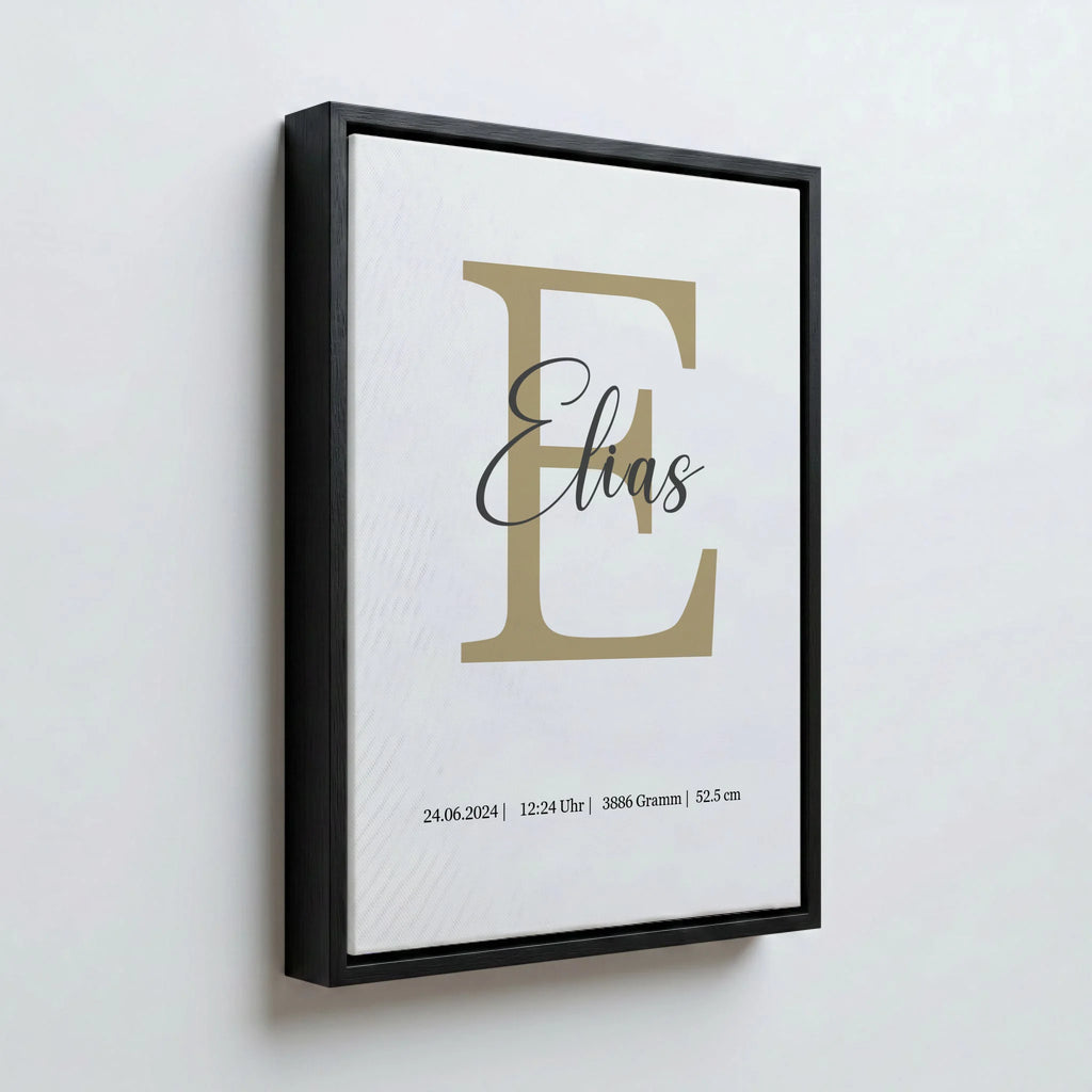Perspektive Wand 34 black frame canvas