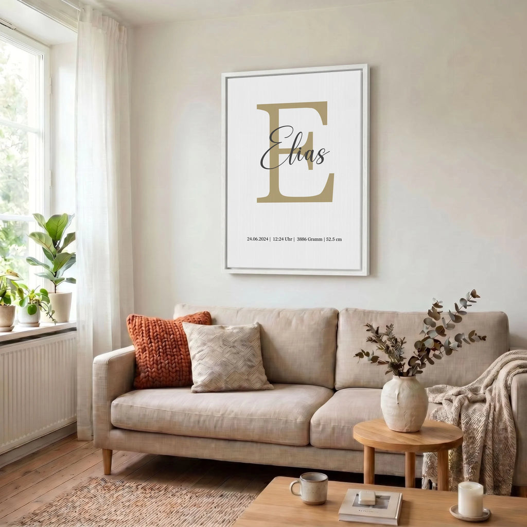 Leinwand Wohnzimmer 34 weiss