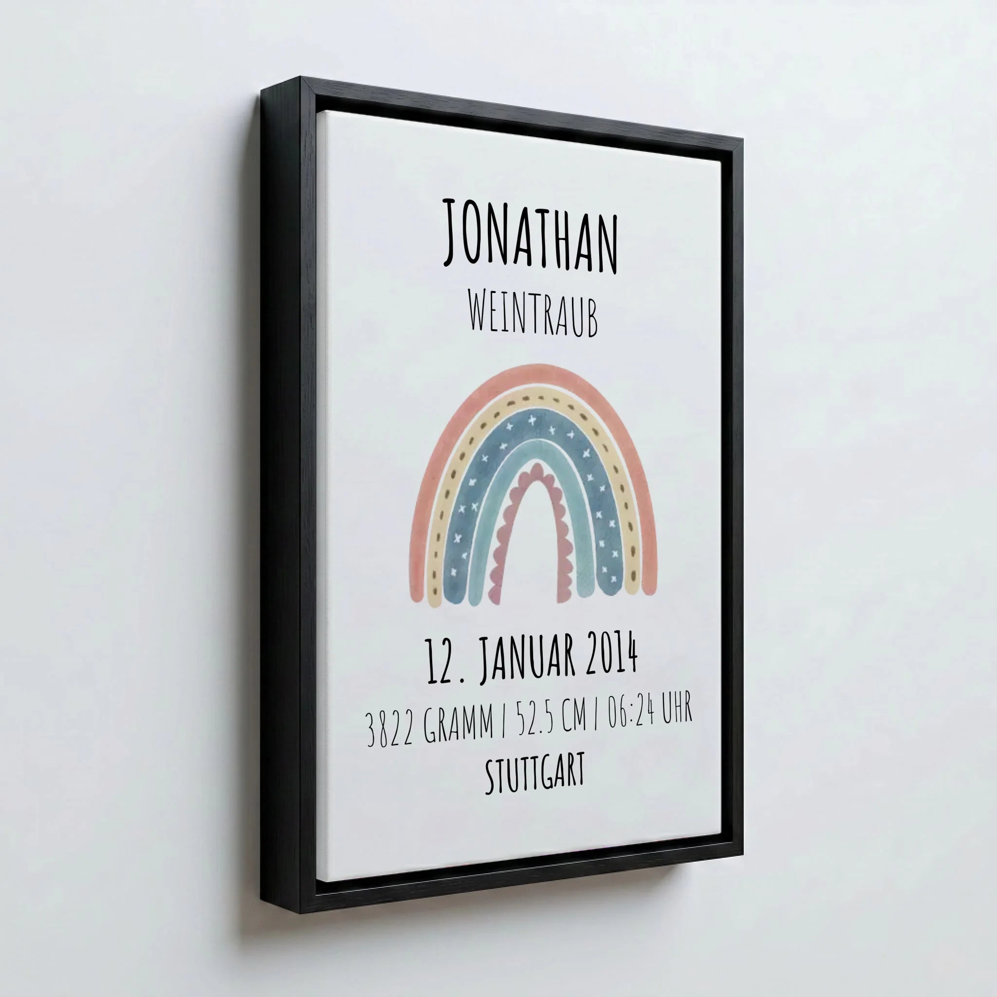 Perspektive Wand 23 black frame canvas