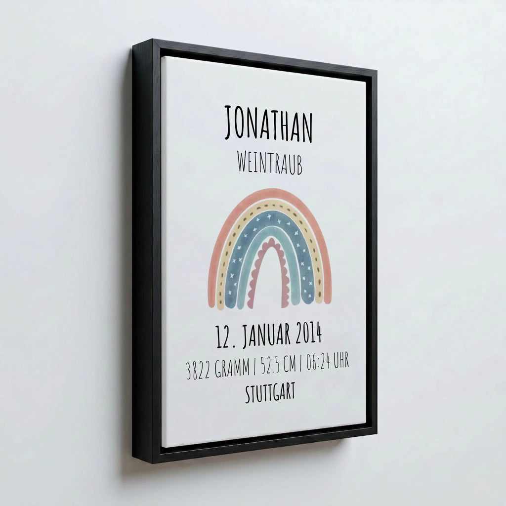 Perspektive Wand 23 black frame canvas