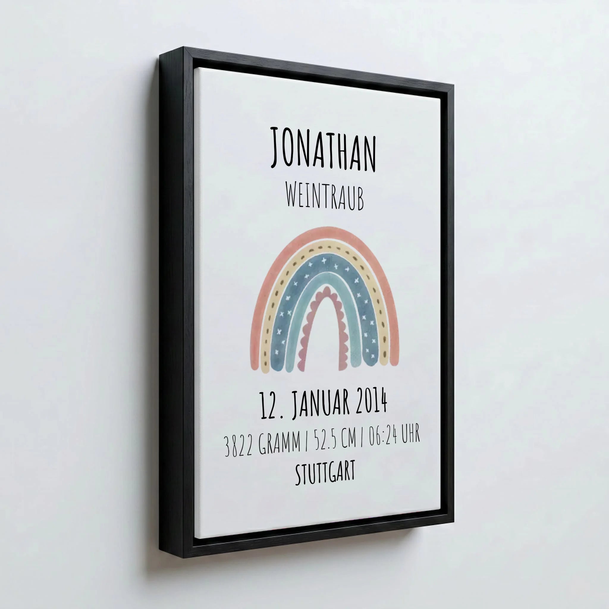 Perspektive Wand 23 black frame canvas