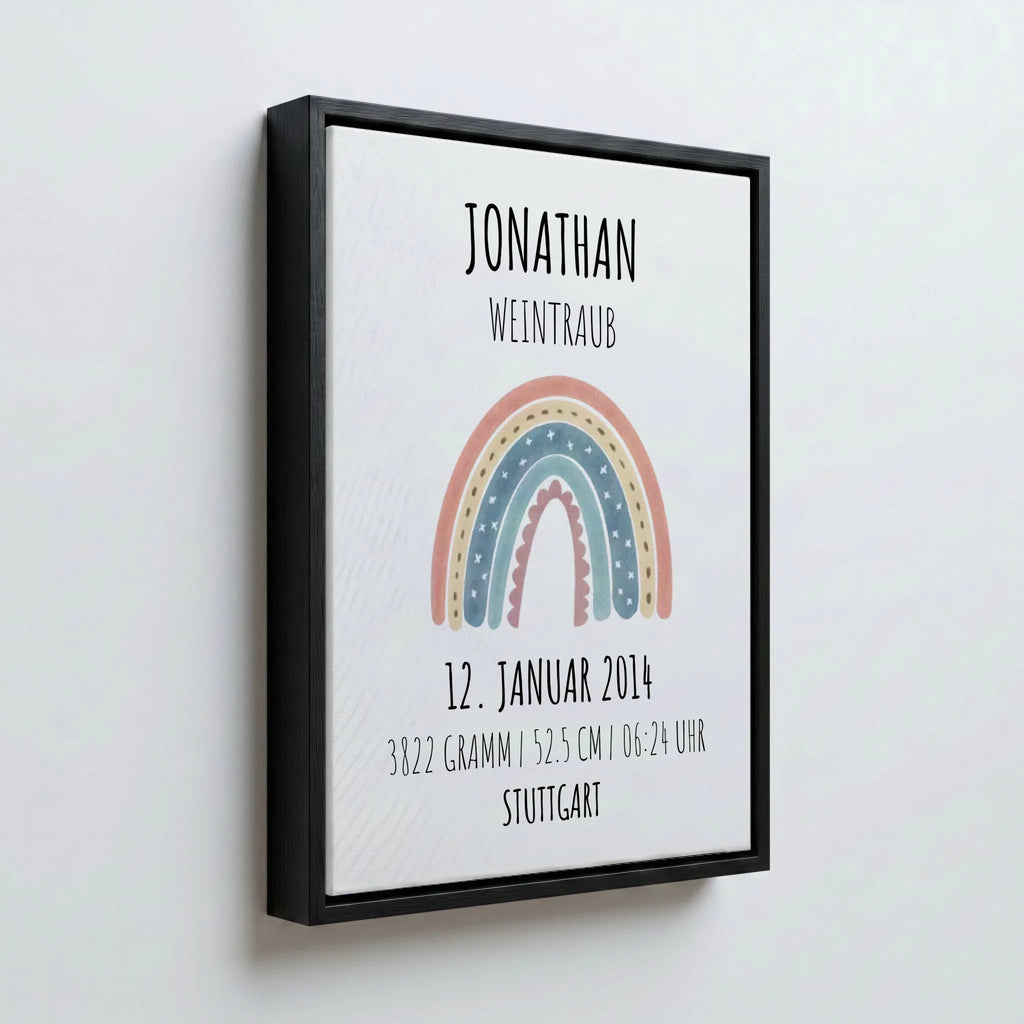 Perspektive Wand 34 black frame canvas