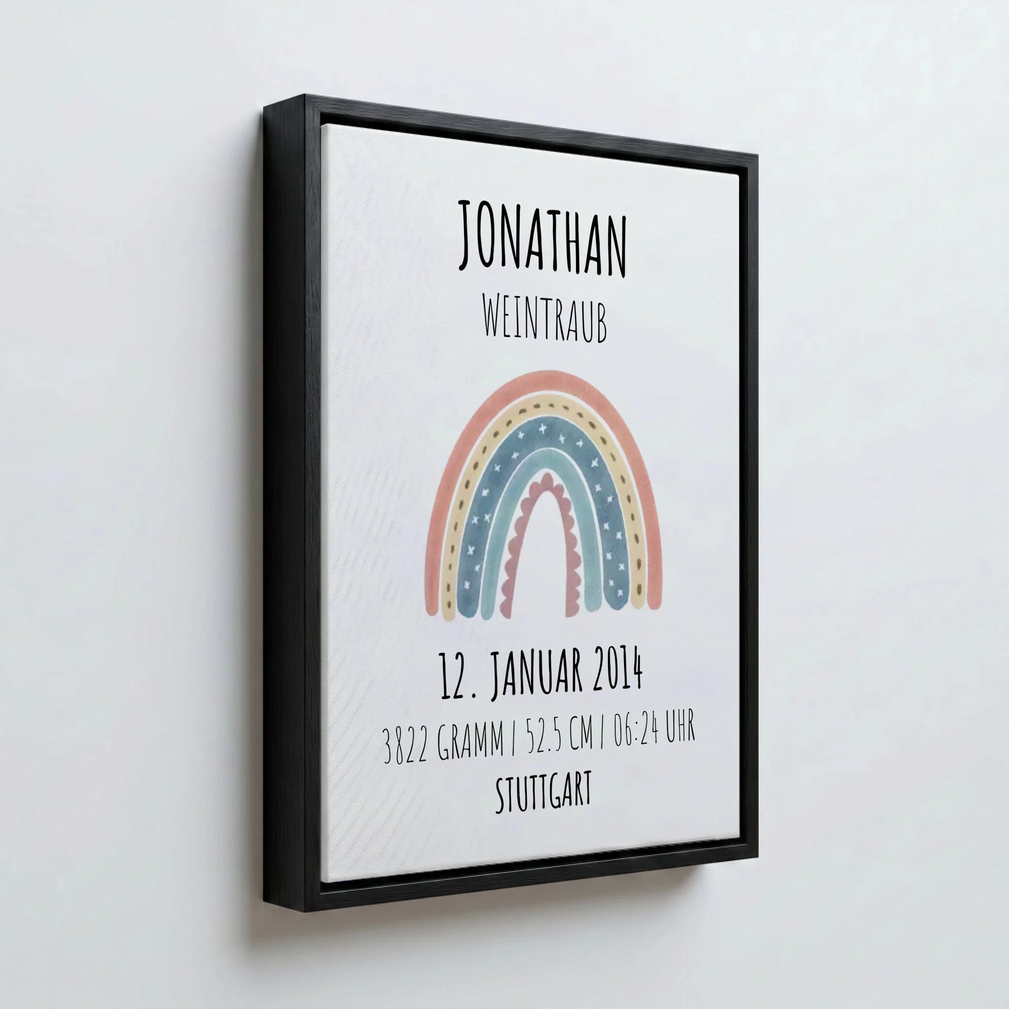 Perspektive Wand 34 black frame canvas