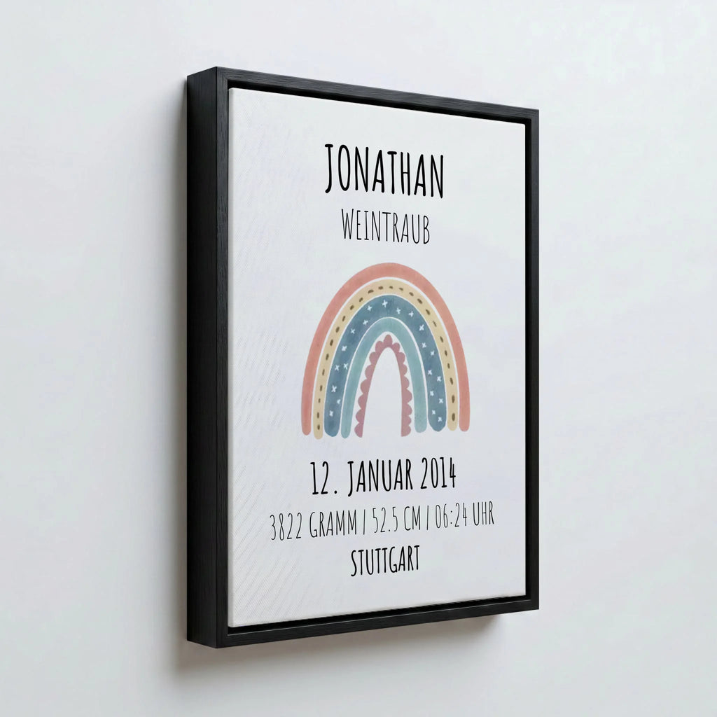 Perspektive Wand 34 black frame canvas