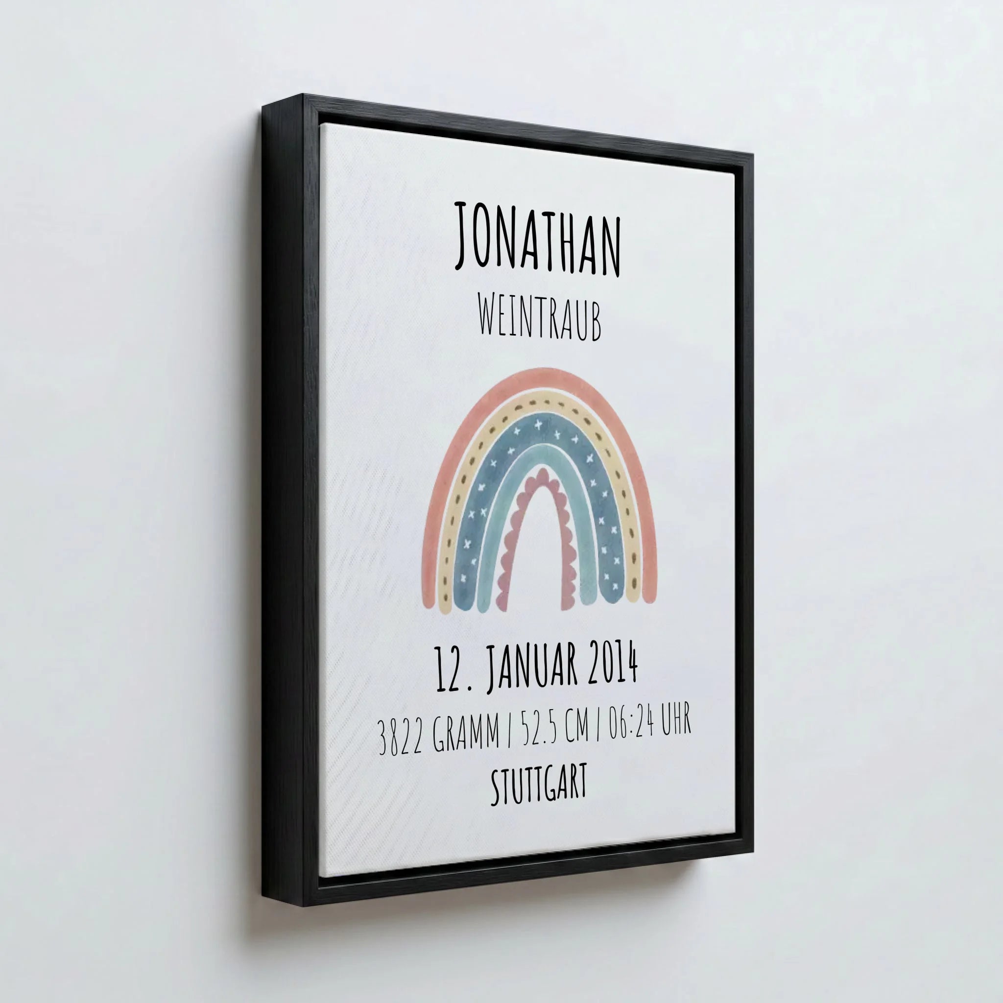 Perspektive Wand 34 black frame canvas