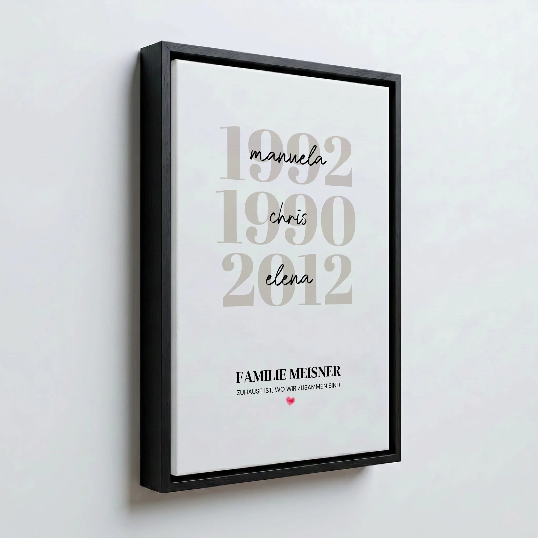 Perspektive Wand 23 black frame canvas