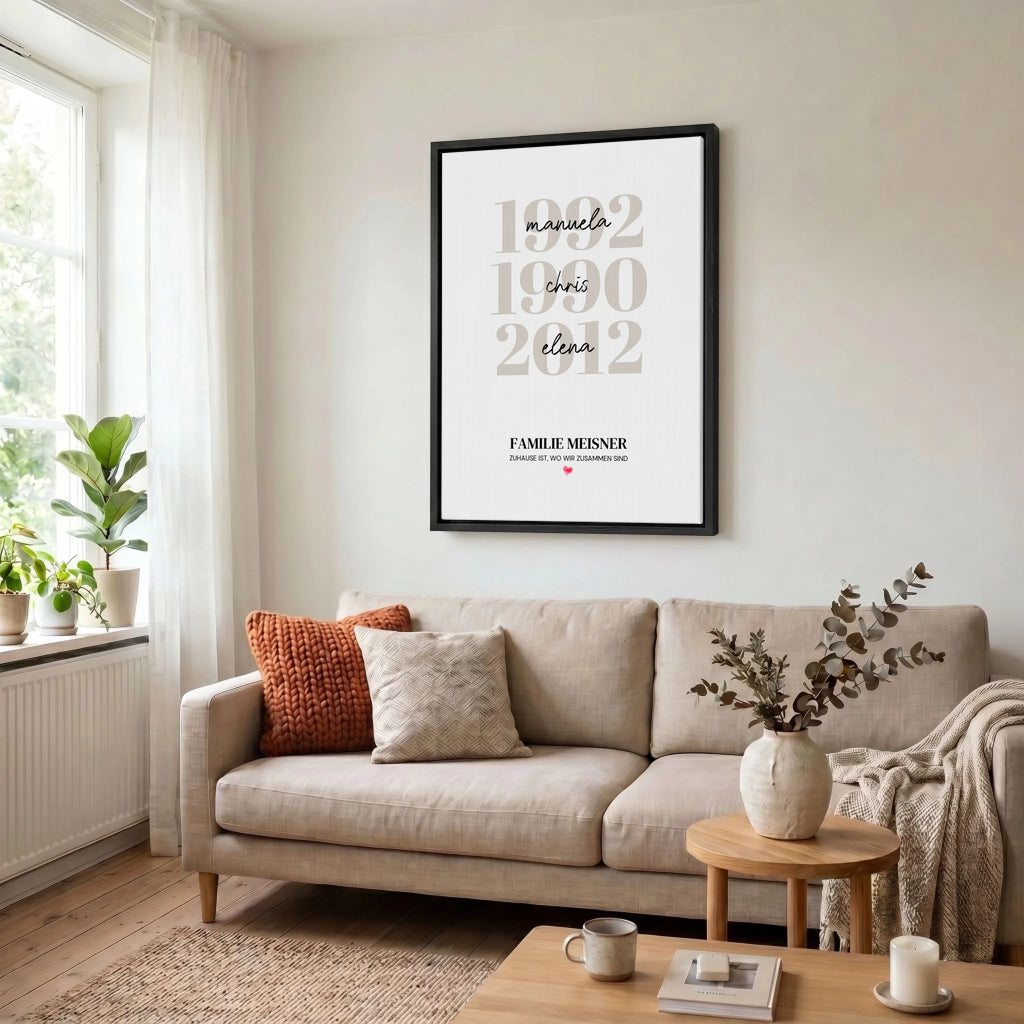 Leinwand Wohnzimmer 34 black