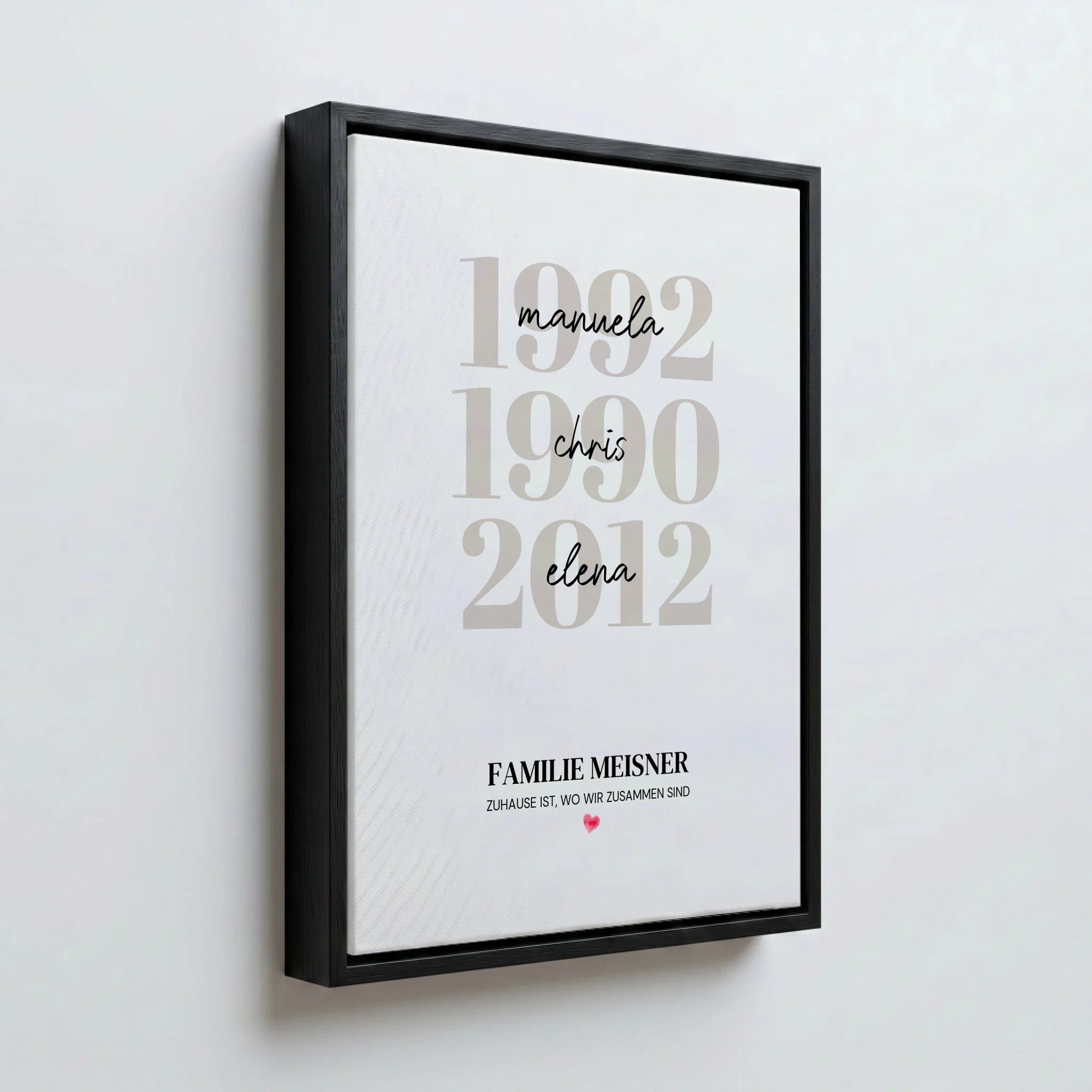 Perspektive Wand 34 black frame canvas