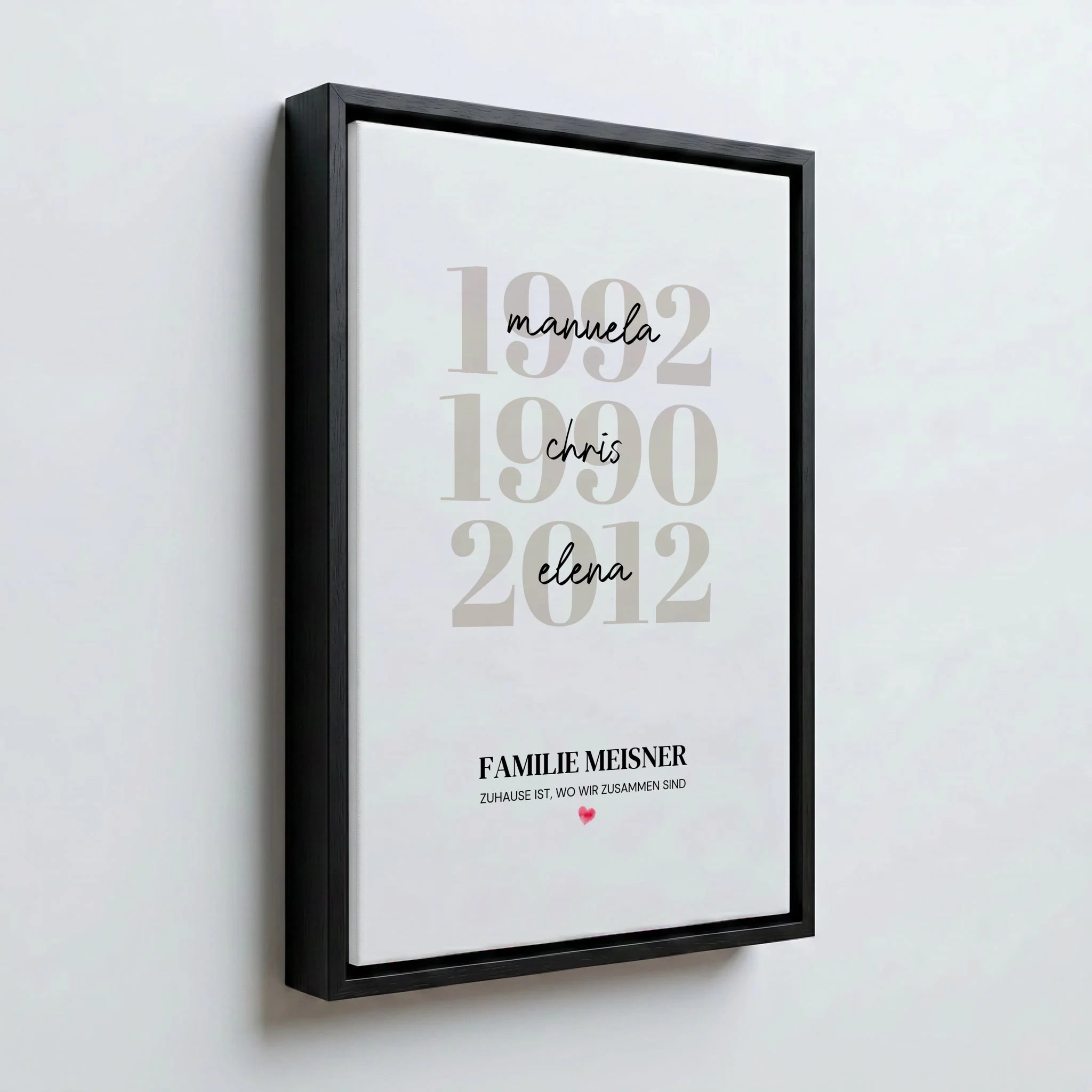 Perspektive Wand 23 black frame canvas
