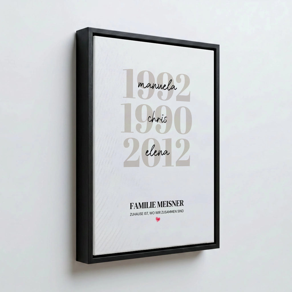 Perspektive Wand 34 black frame canvas