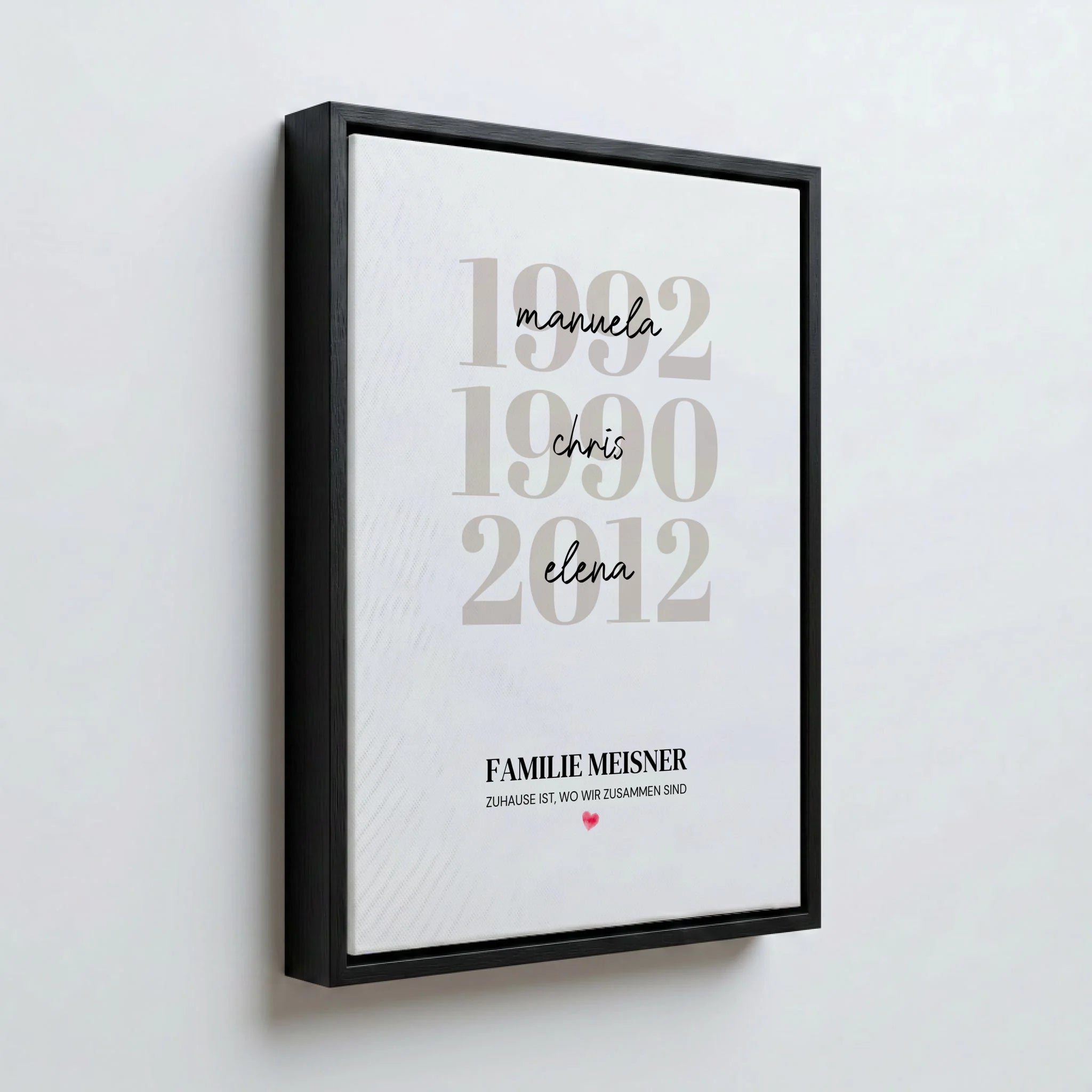 Perspektive Wand 34 black frame canvas