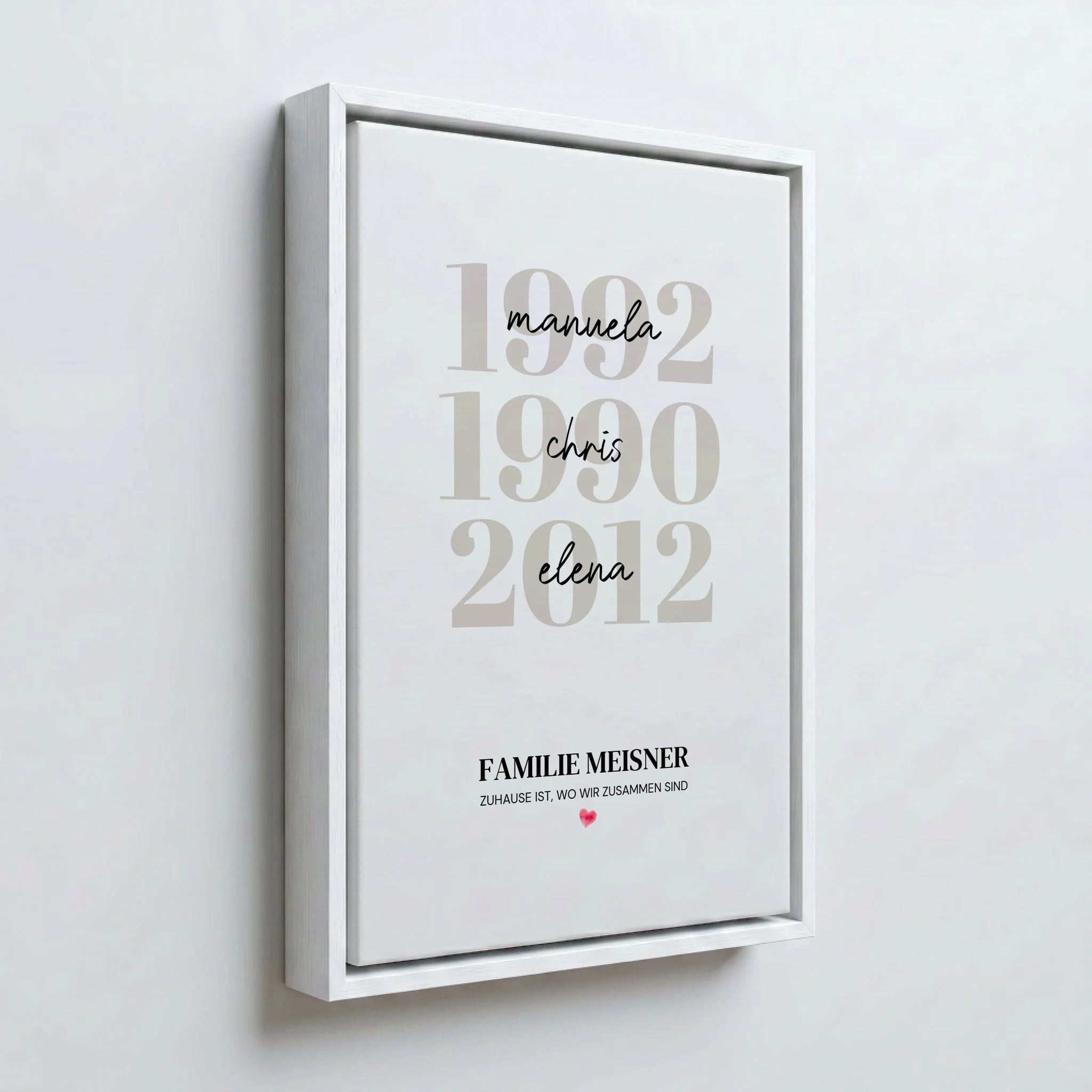 Perspektive Wand 23weiss frame canvas