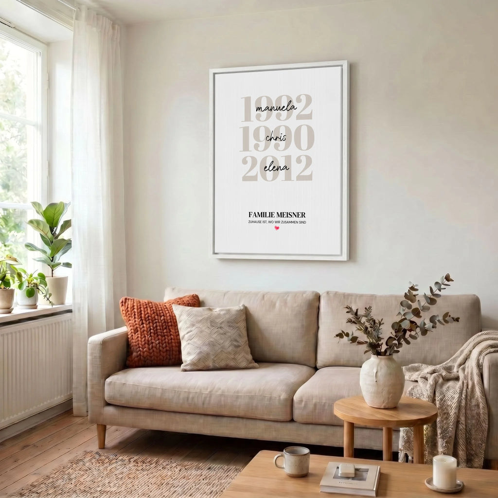 Leinwand Wohnzimmer 34 weiss