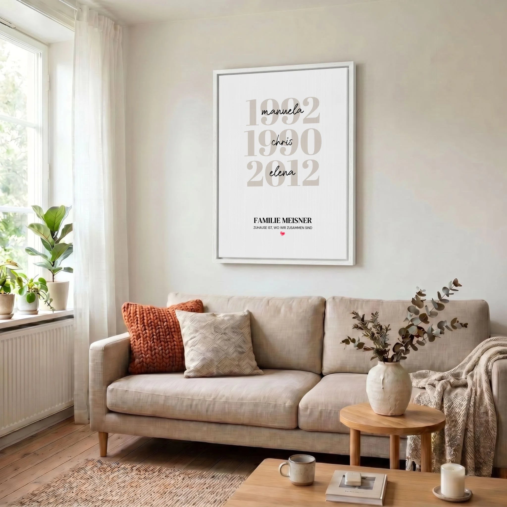 Leinwand Wohnzimmer 34 weiss