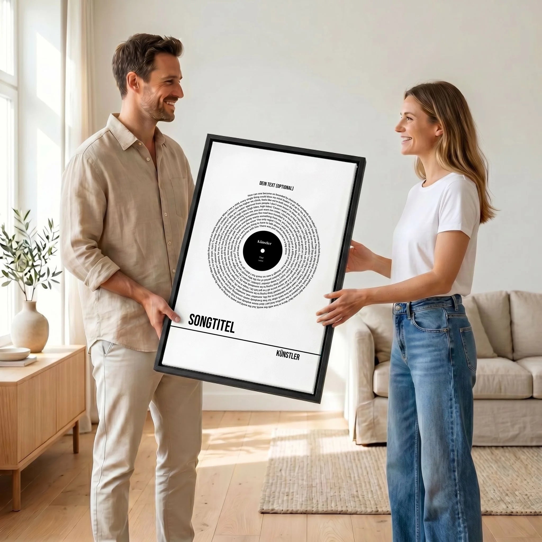 Paar mit Leinwand 23 canvas black