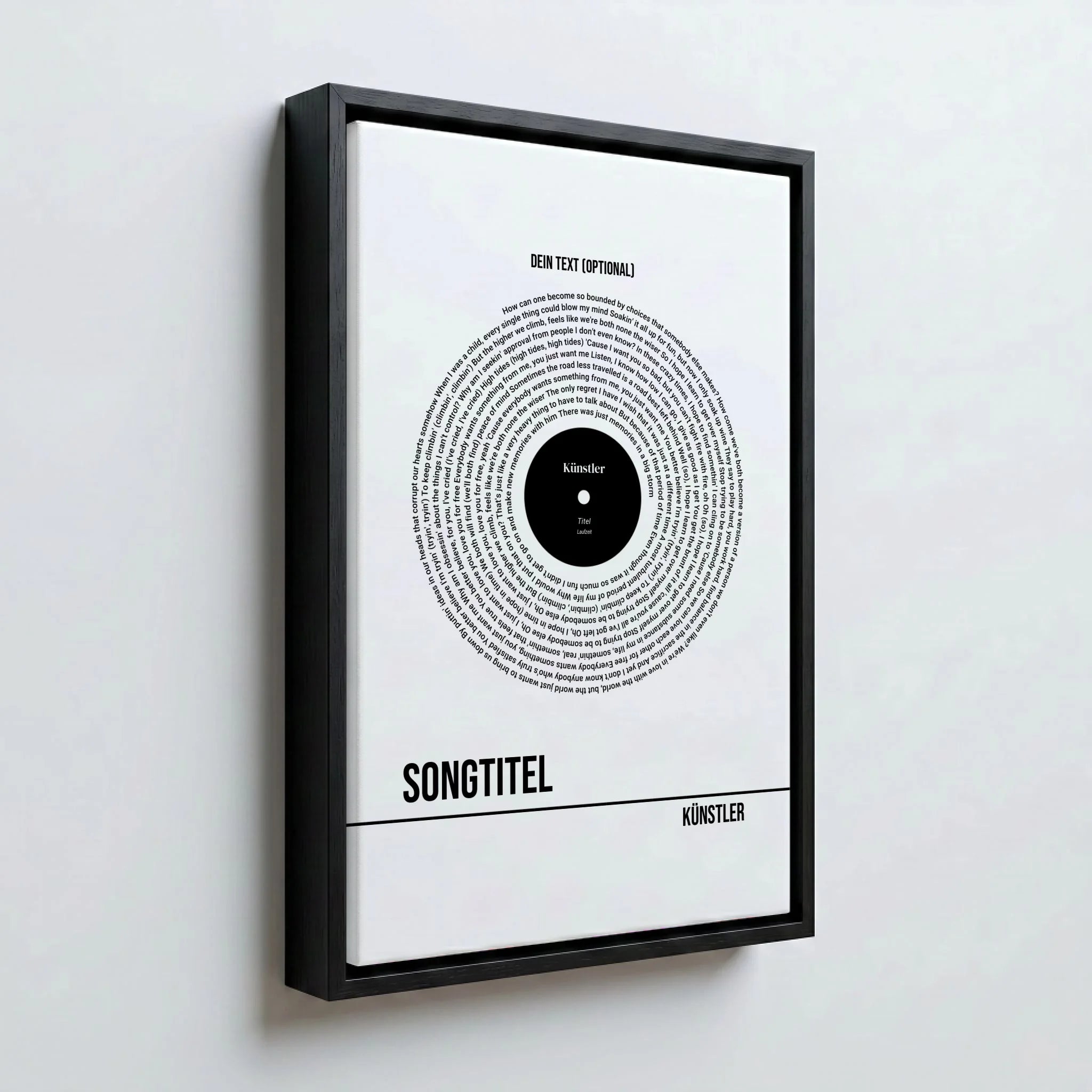 Perspektive Wand 23 black frame canvas