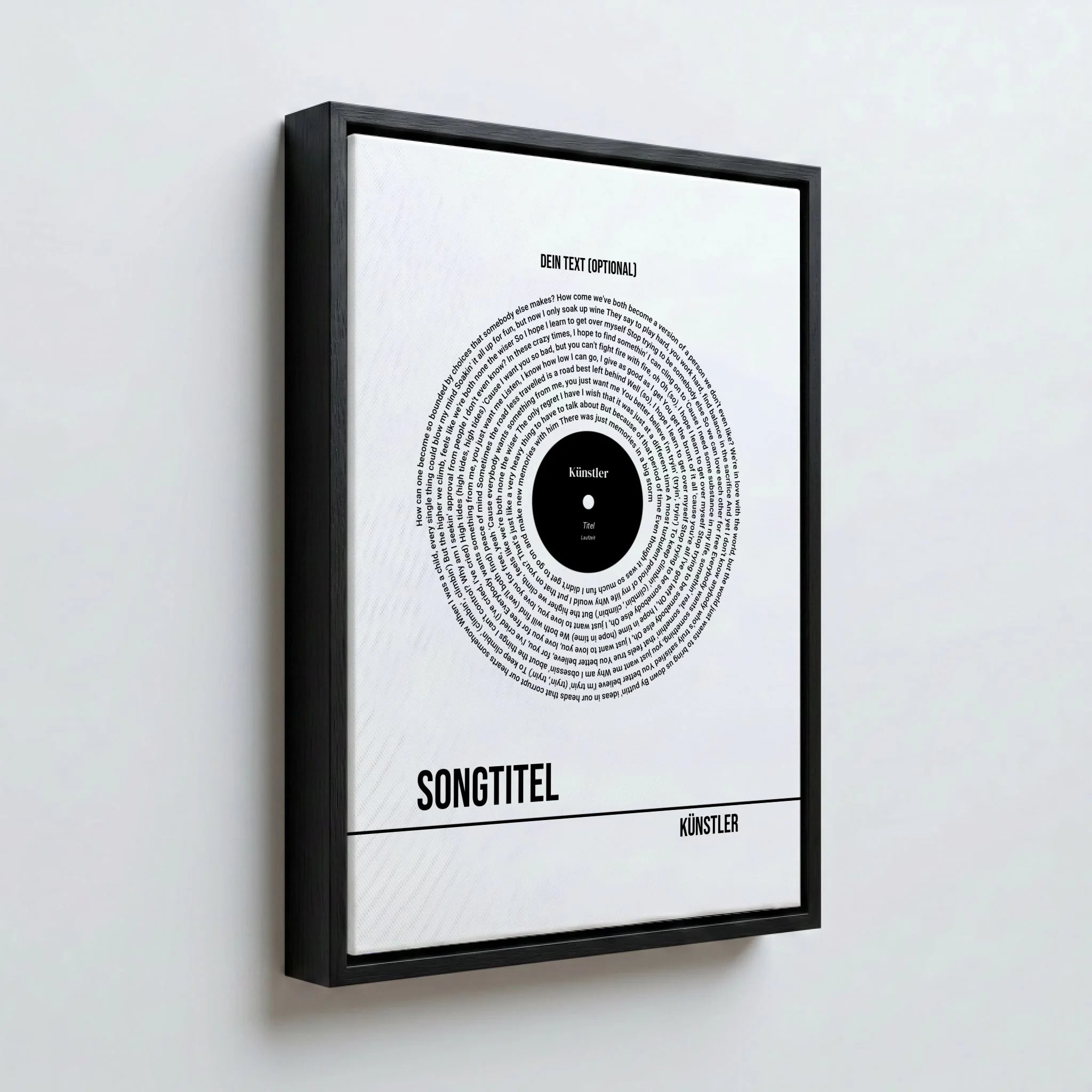 Perspektive Wand 34 black frame canvas