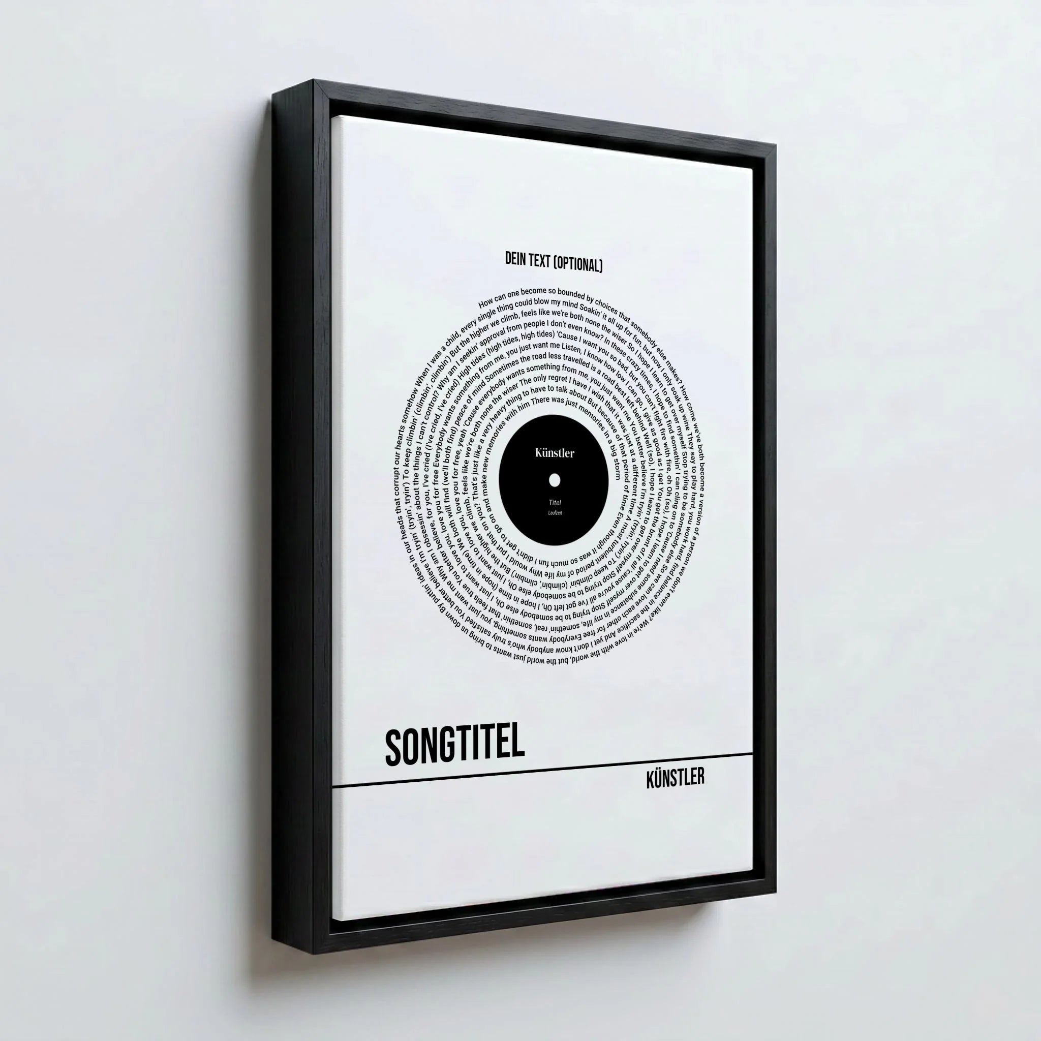 Perspektive Wand 23 black frame canvas