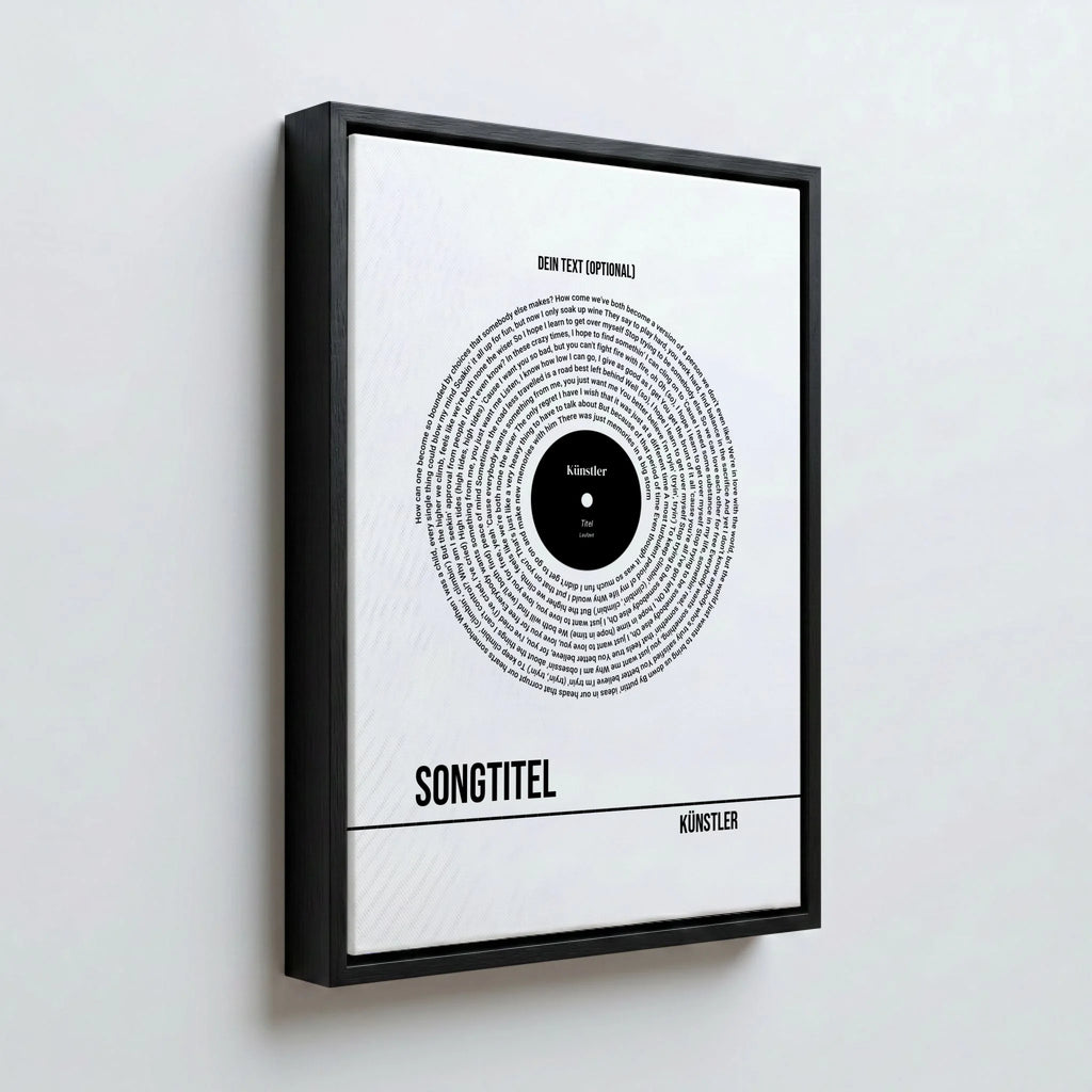 Perspektive Wand 34 black frame canvas