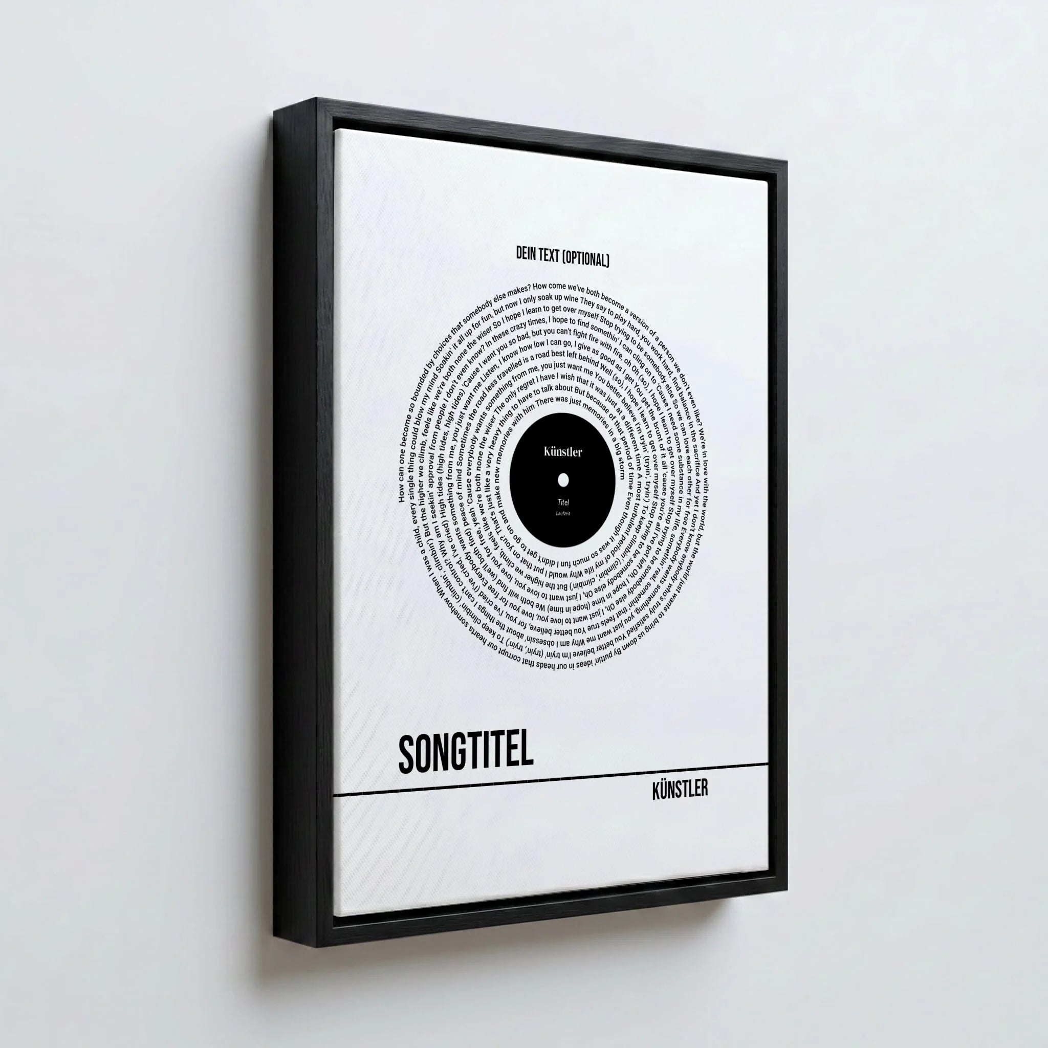 Perspektive Wand 34 black frame canvas