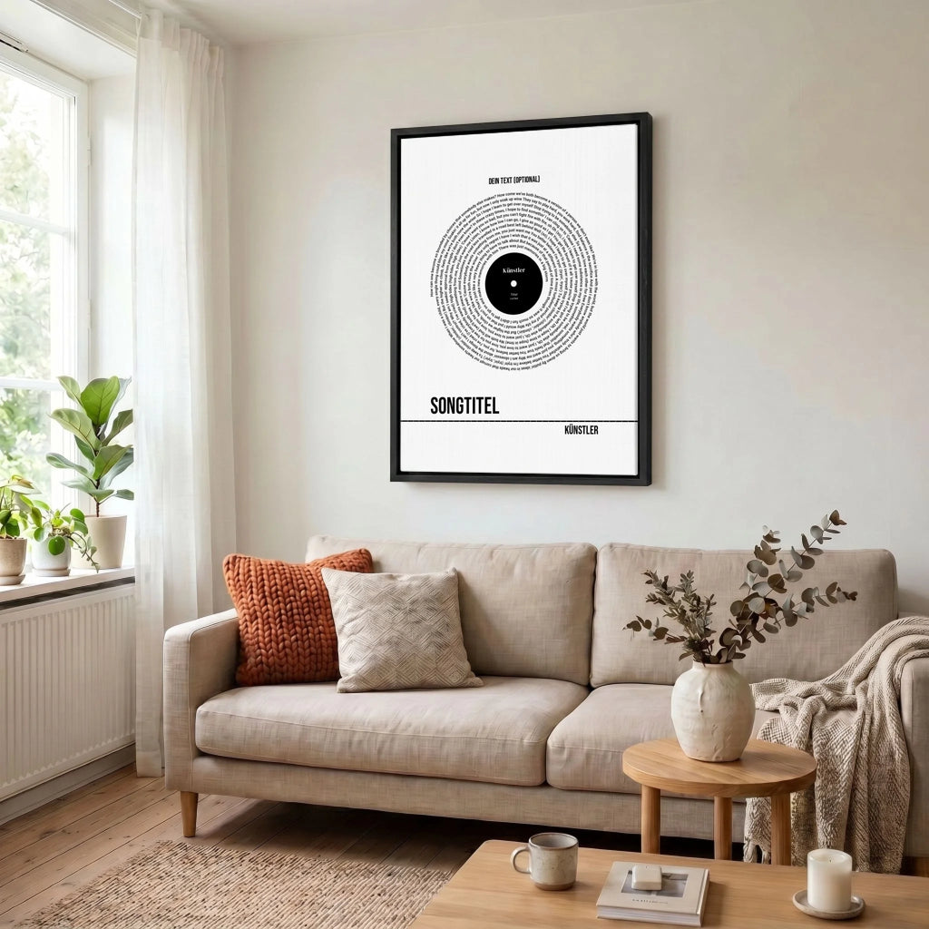Leinwand Wohnzimmer 34 black