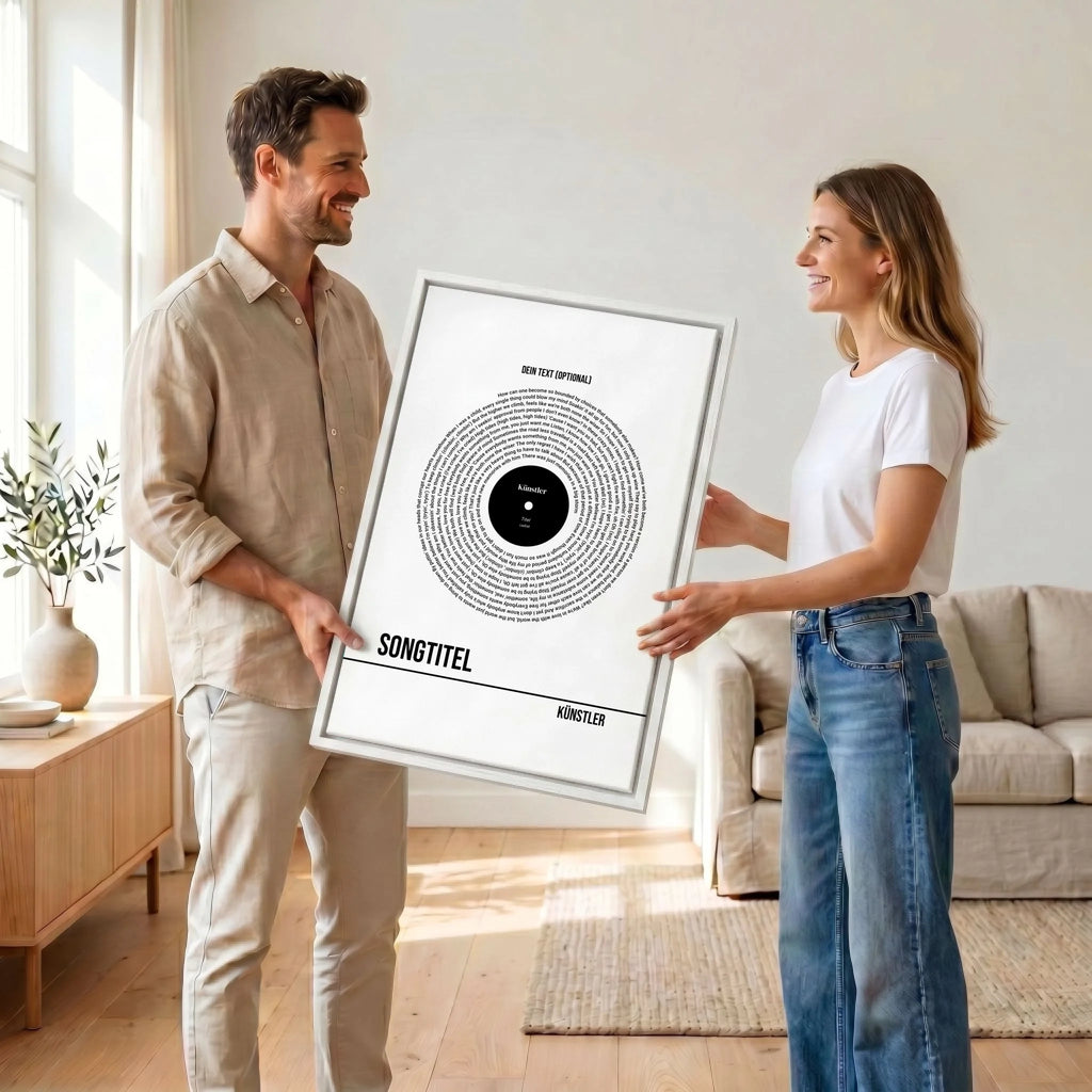 Paar mit Leinwand 23 canvas weiss