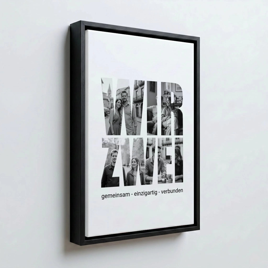 Perspektive Wand 23 black frame canvas