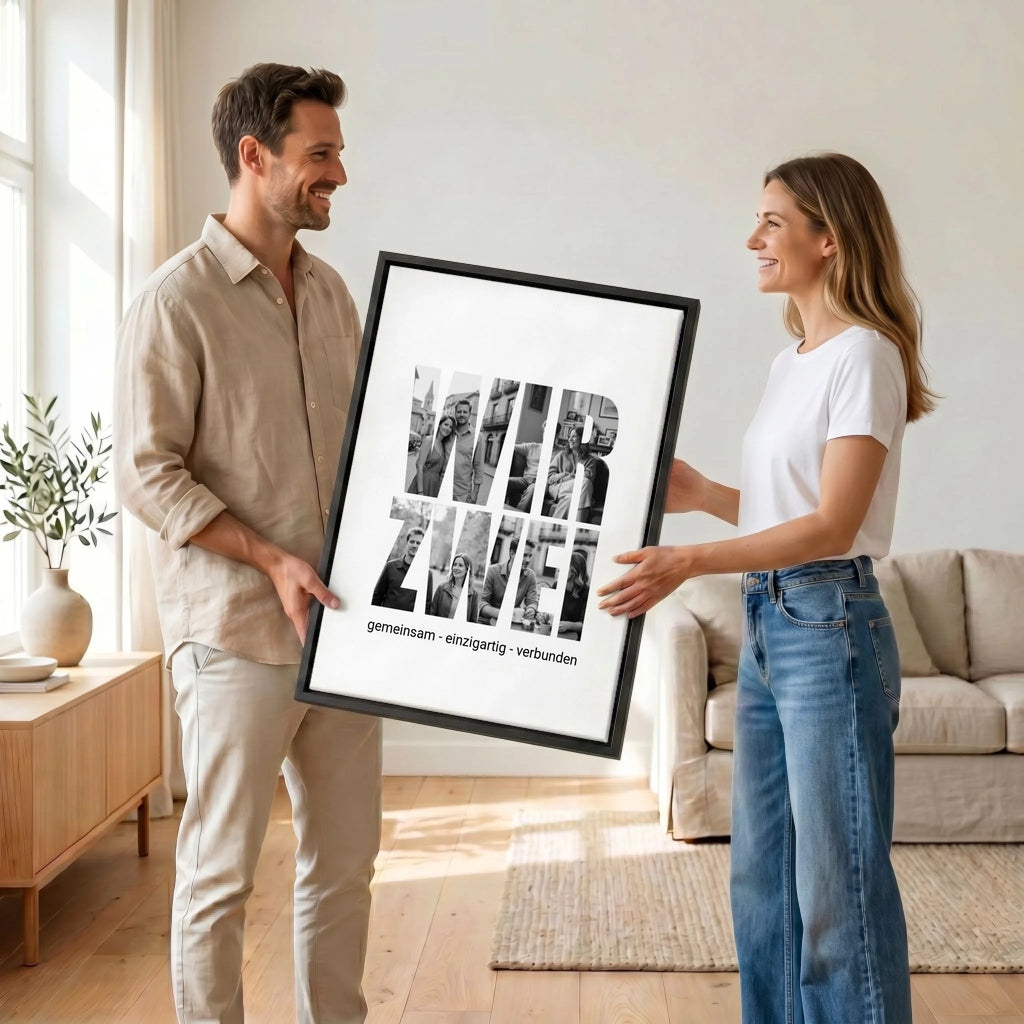 Paar mit Leinwand 34 canvas black