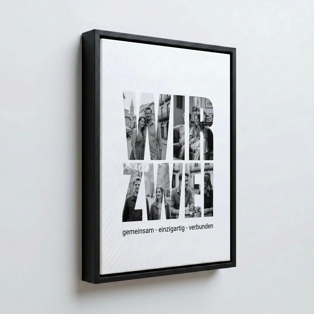 Perspektive Wand 34 black frame canvas