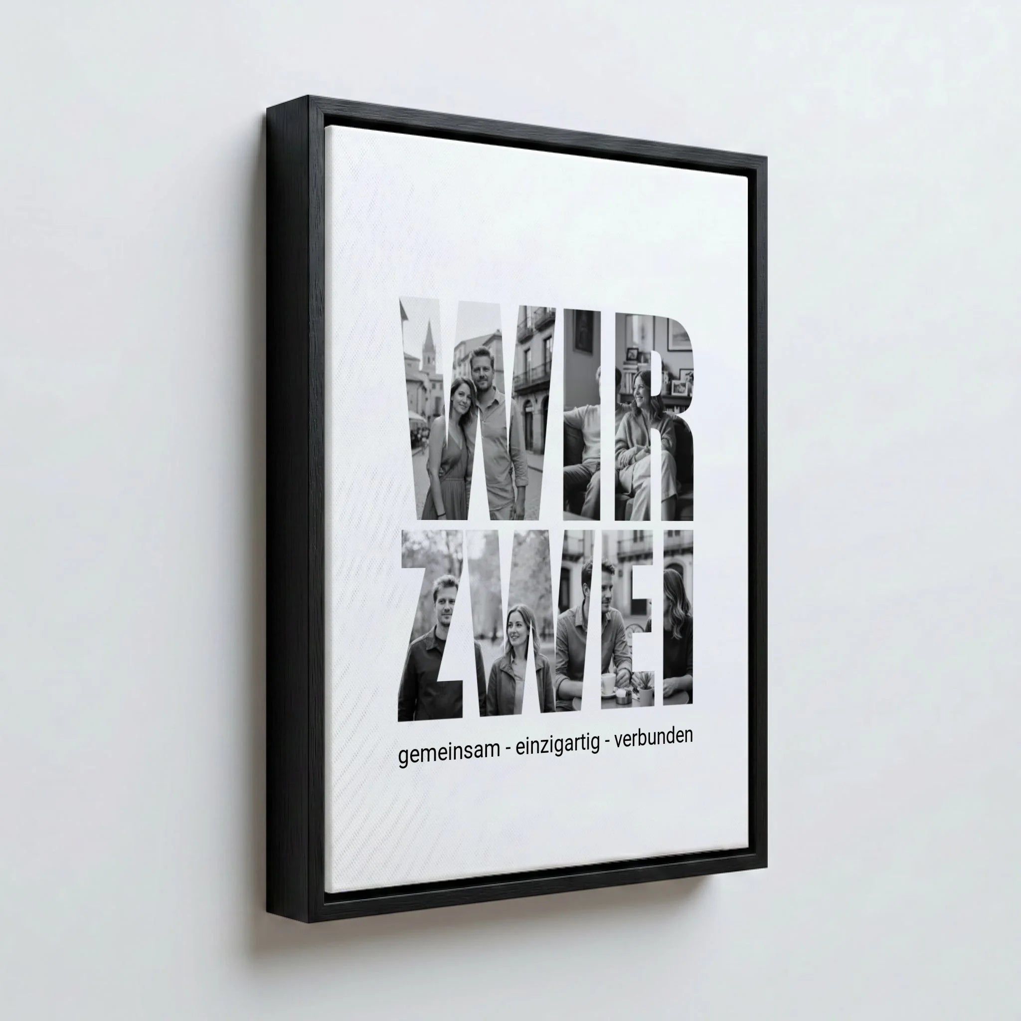 Perspektive Wand 34 black frame canvas
