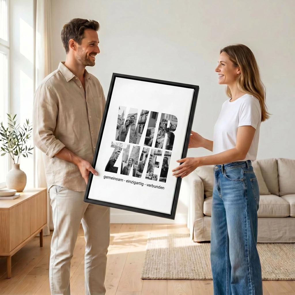 Paar mit Leinwand 23 canvas black