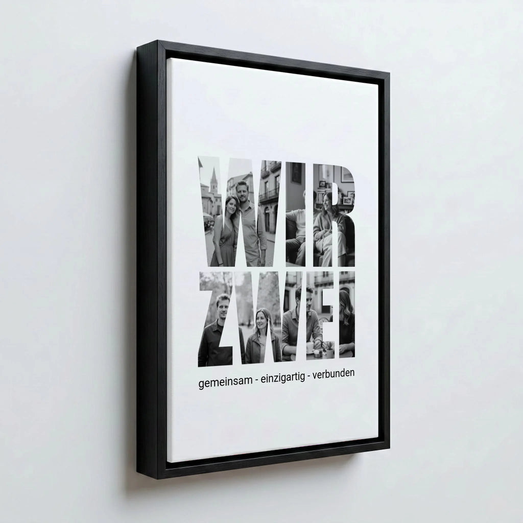 Perspektive Wand 23 black frame canvas