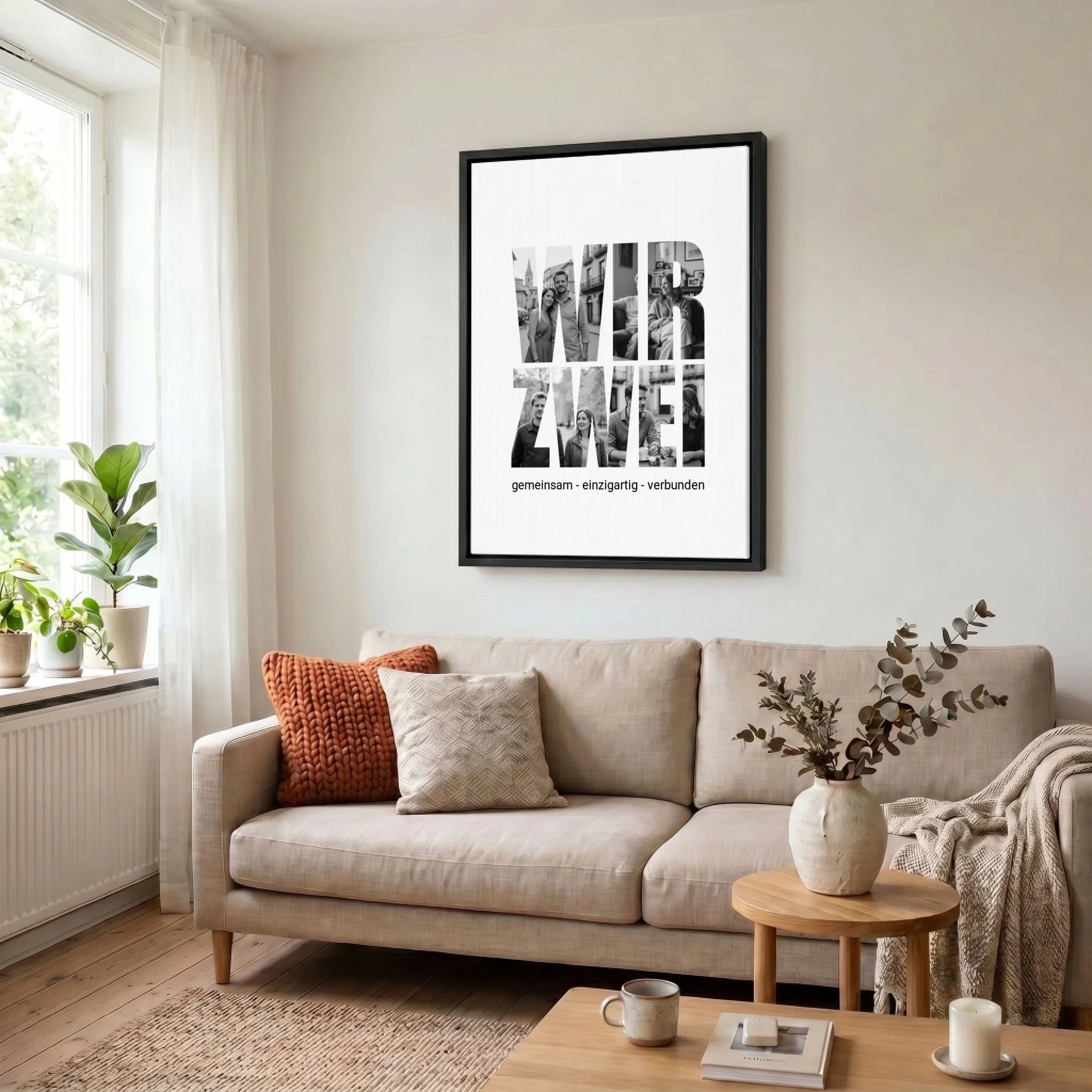 Leinwand Wohnzimmer 34 black