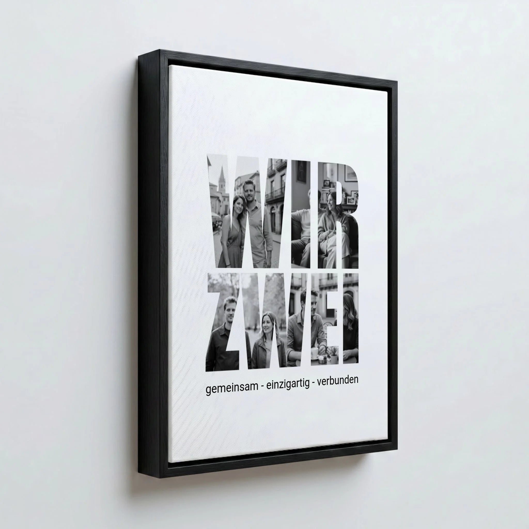 Perspektive Wand 34 black frame canvas