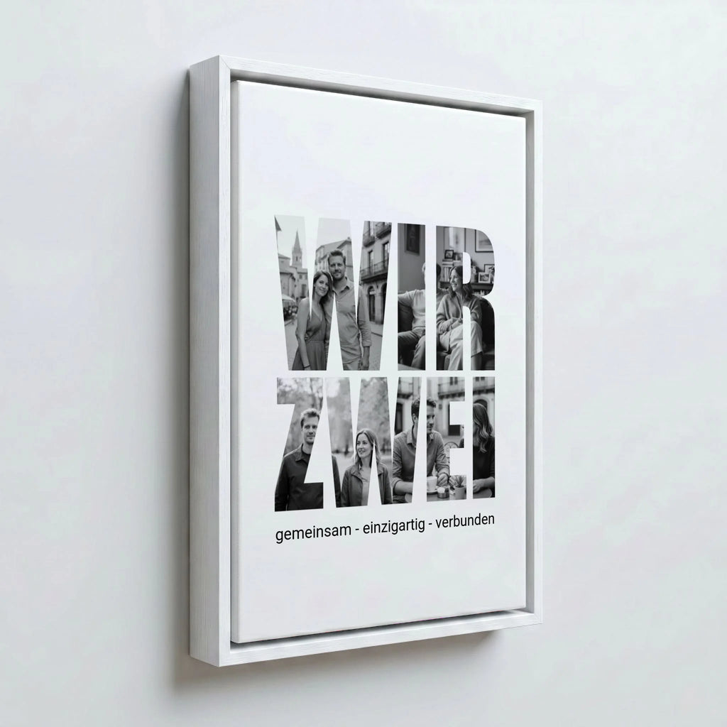 Perspektive Wand 23weiss frame canvas