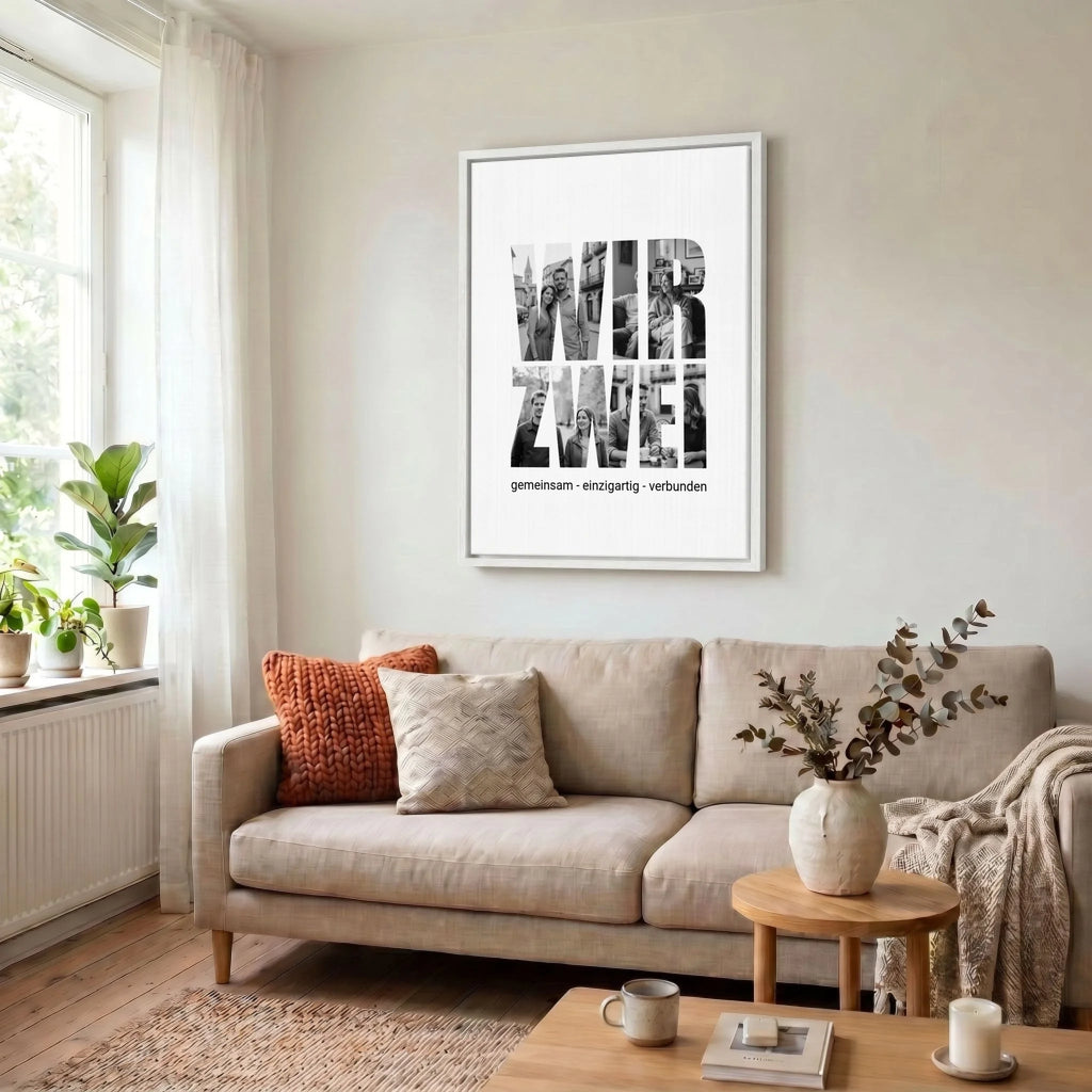 Leinwand Wohnzimmer 34 weiss