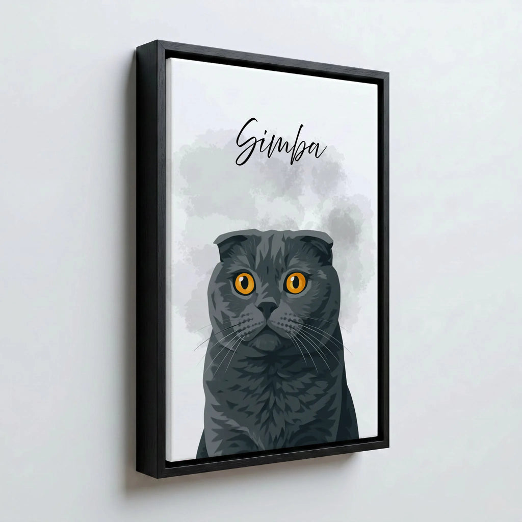 Perspektive Wand 23 black frame canvas