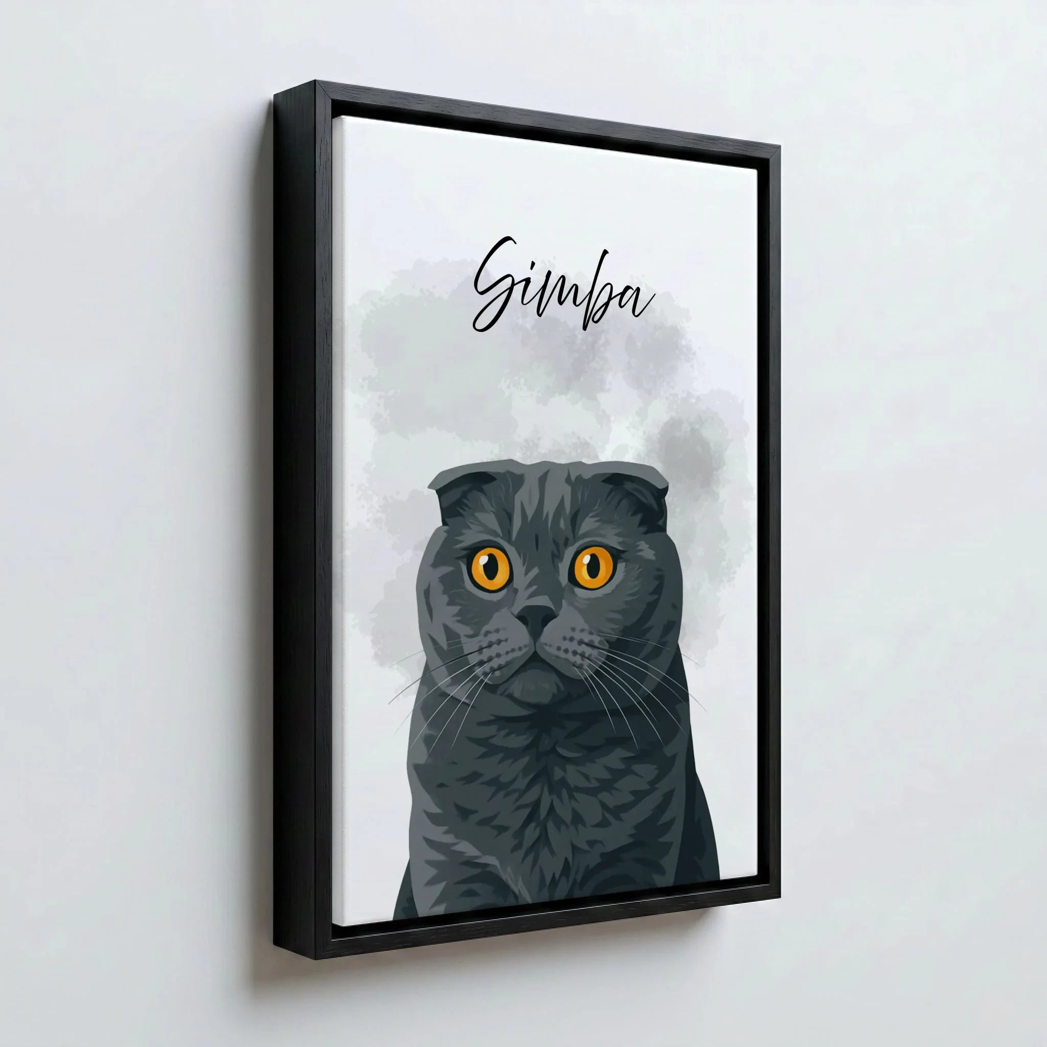 Perspektive Wand 23 black frame canvas