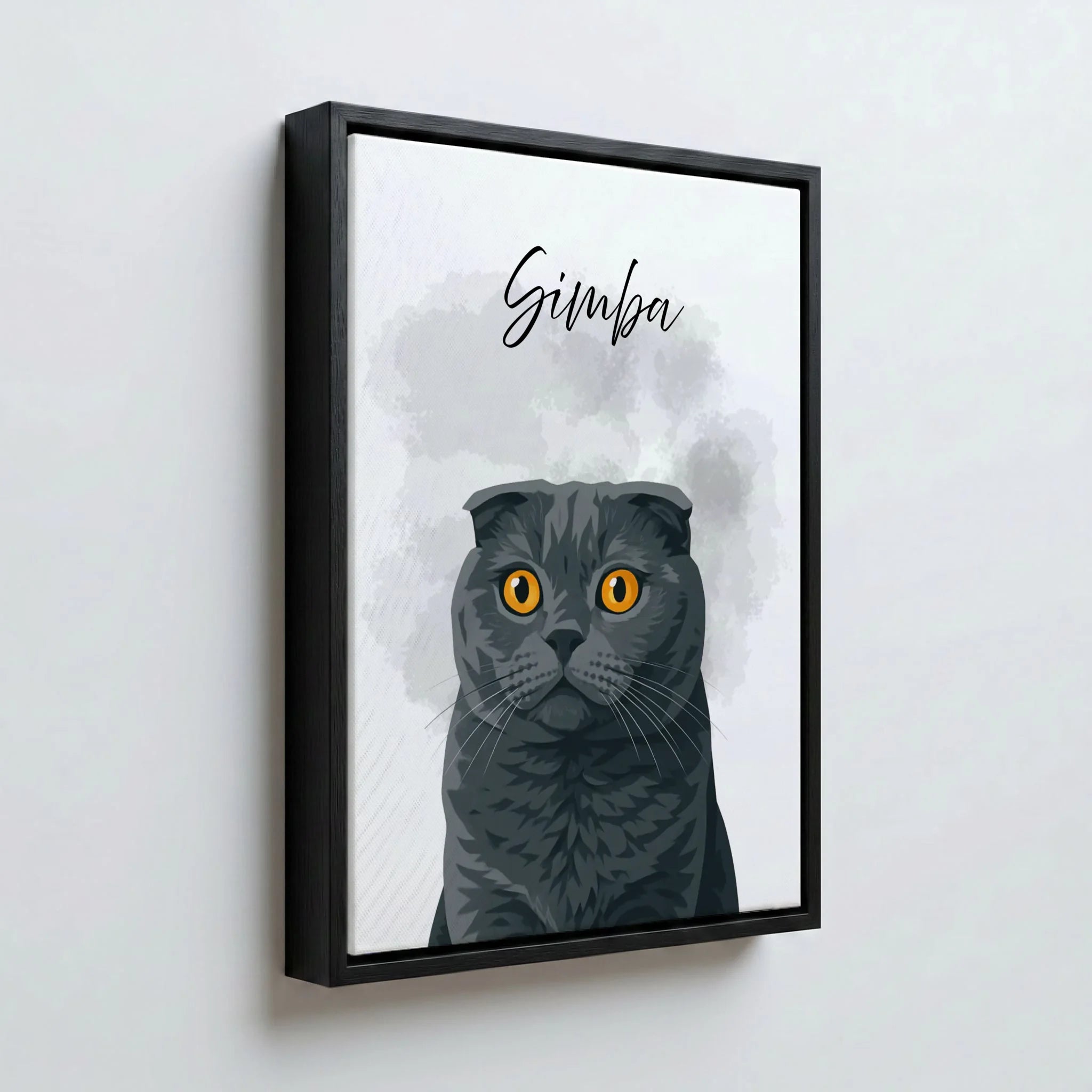 Perspektive Wand 34 black frame canvas
