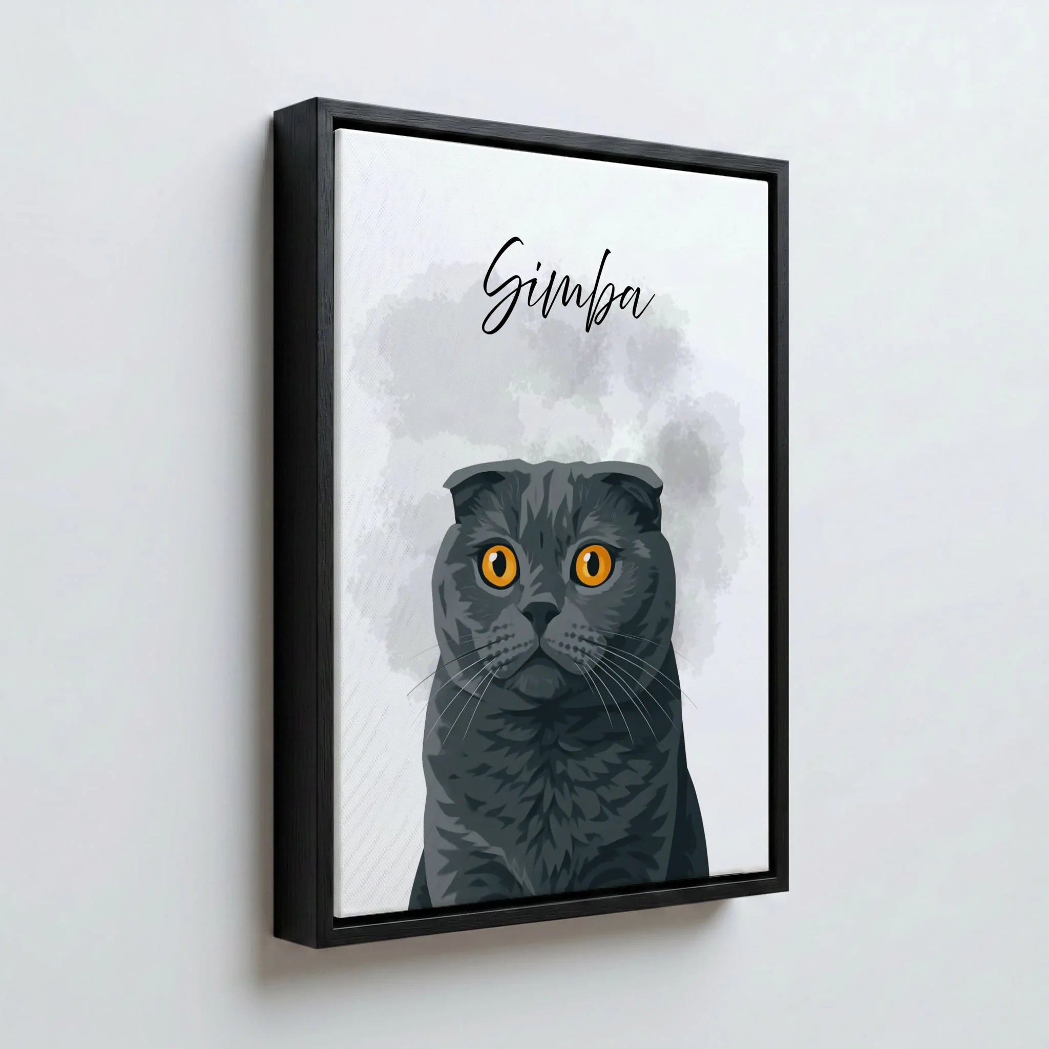Perspektive Wand 34 black frame canvas