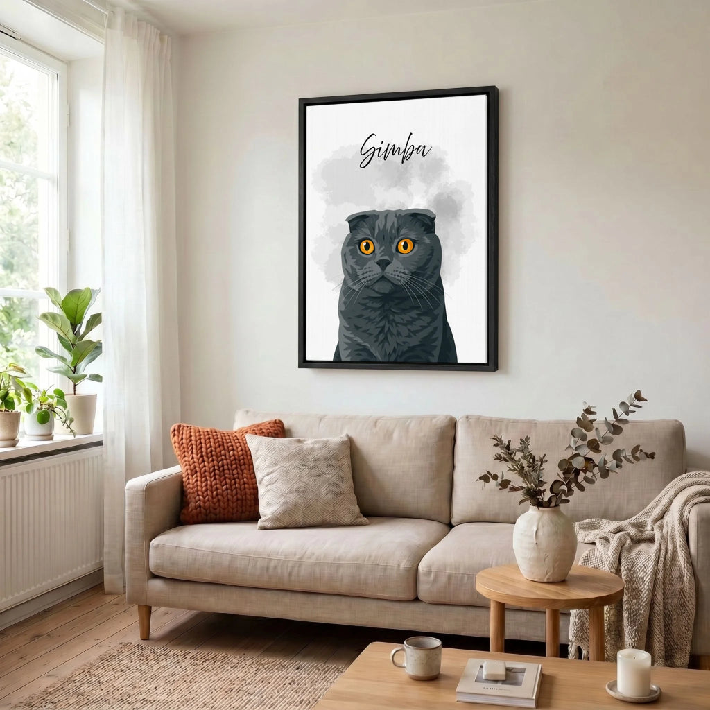 Leinwand Wohnzimmer 34 black
